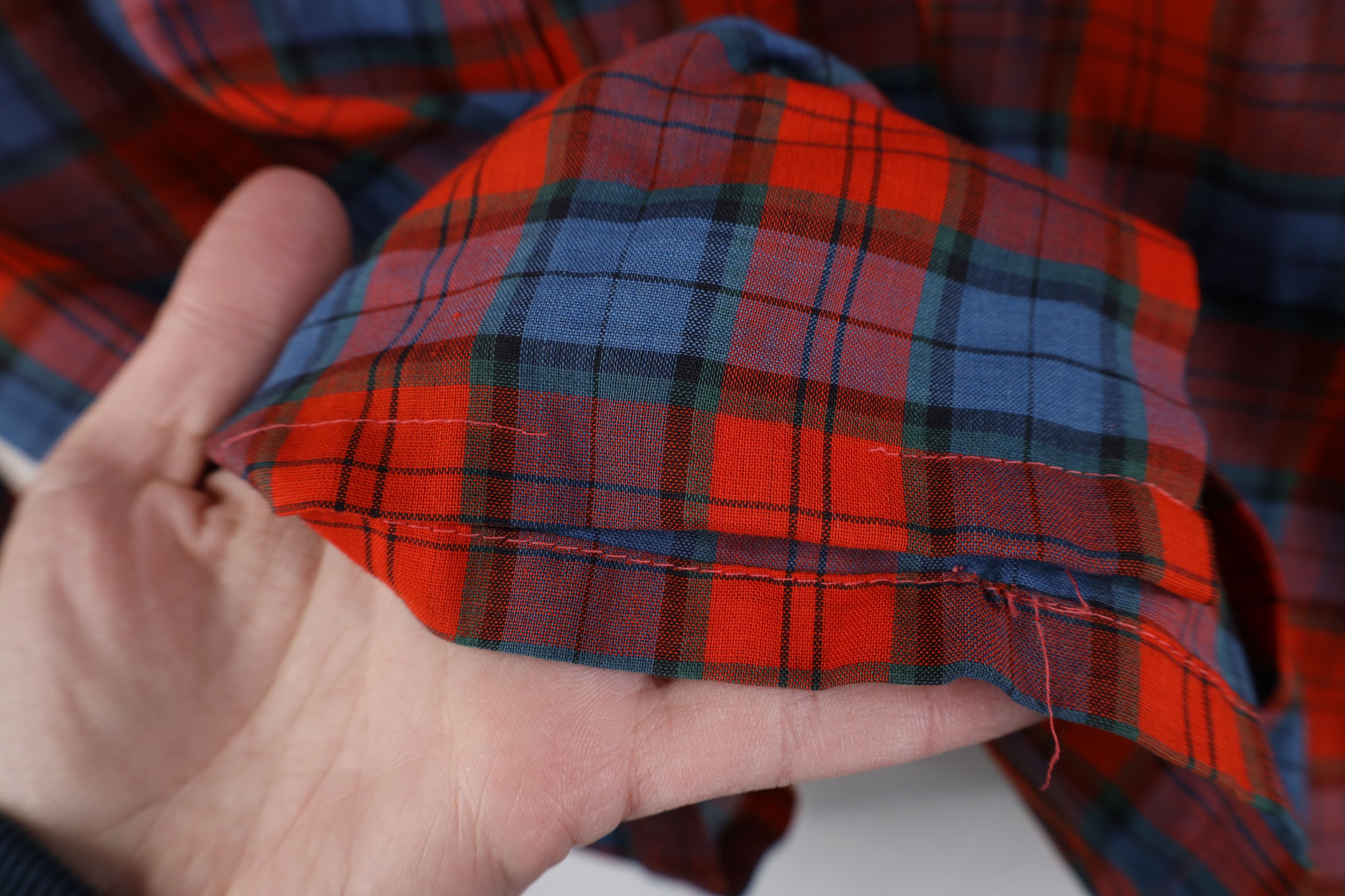 Vintage Vintage 60s Streetwear Collared Button Shirt Red Plaid Size US M / EU 48-50 / 2 - 8 Thumbnail