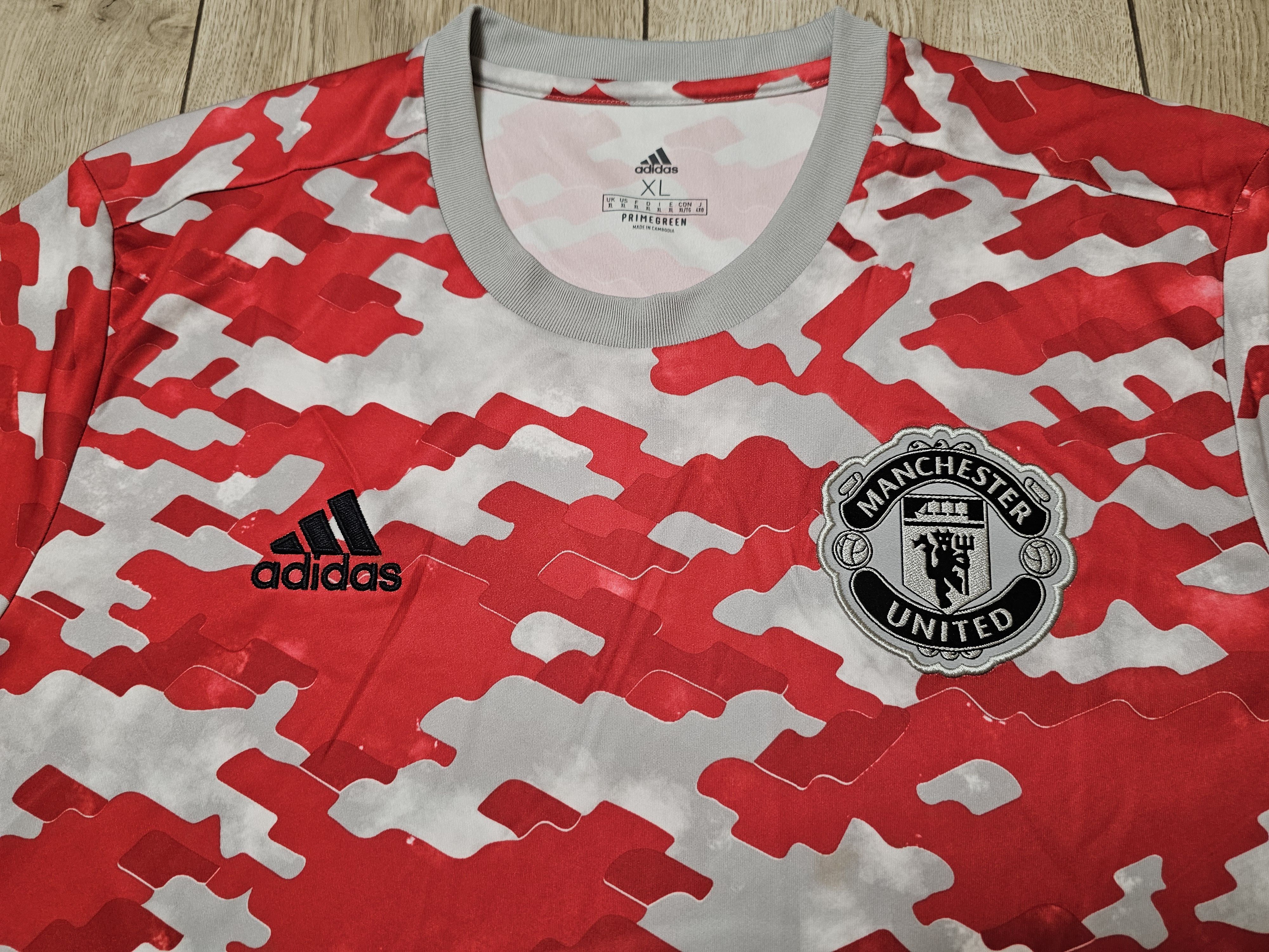 Adidas MANCHESTER UNITED 2021 2022 PRE MATCH FOOTBALL SOCCER JERSEY Size US XL / EU 56 / 4 - 3 Thumbnail