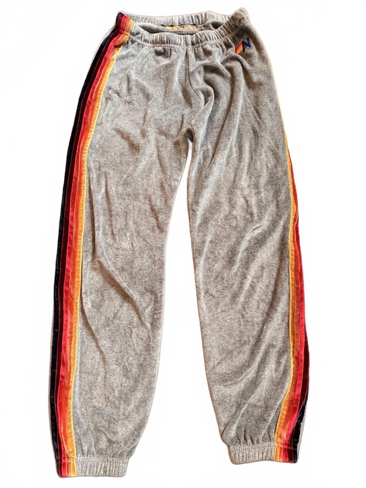Aviator Nation Aviator Nation Classic Velvet Stripe Joggers Charcoal Large Size ONE SIZE - 2 Thumbnail