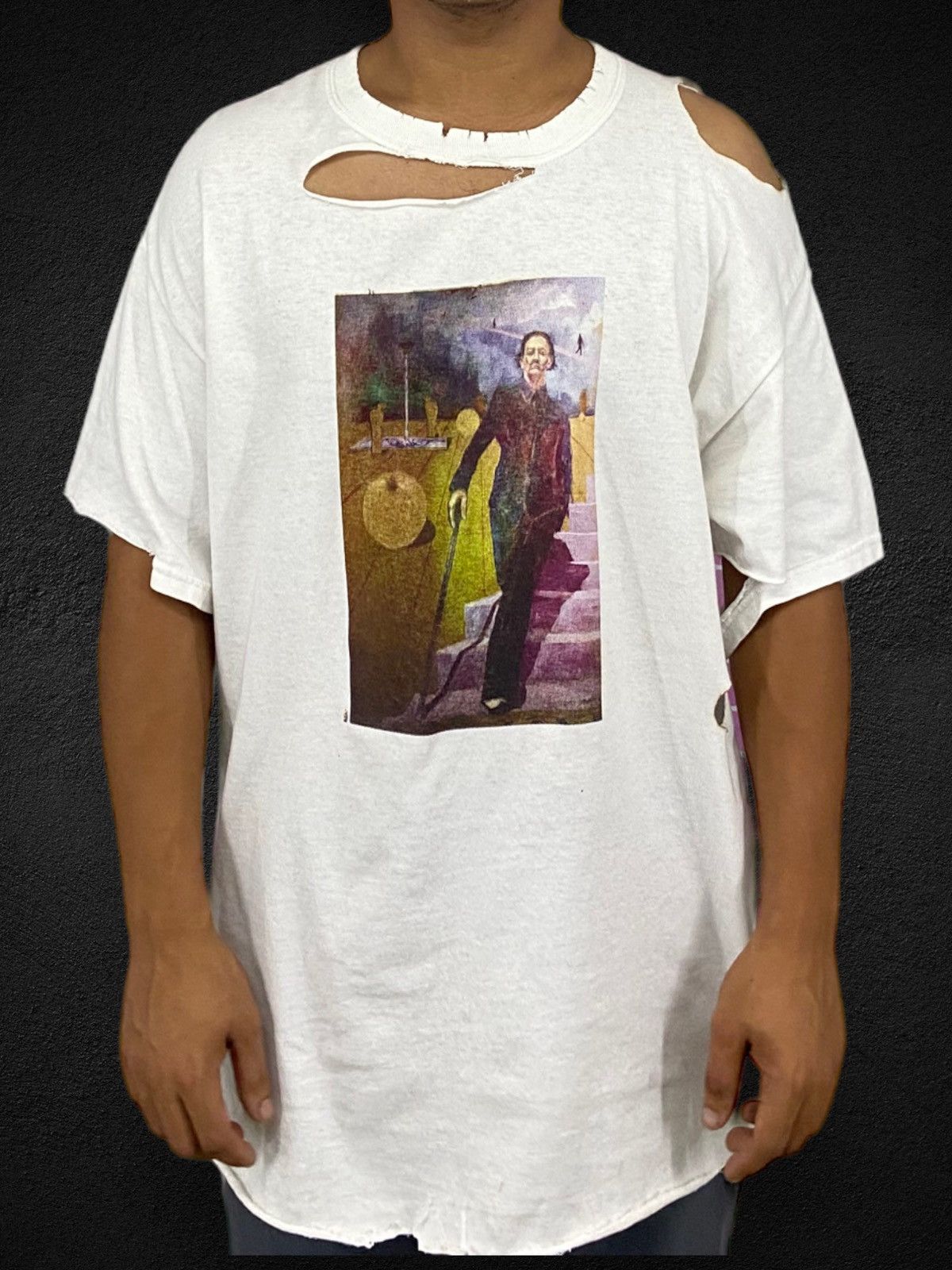If Six Was Nine Crazy Thrash Tee Shirt Distressed Photoprint Potrait Size US M / EU 48-50 / 2 - 1 Thumbnail