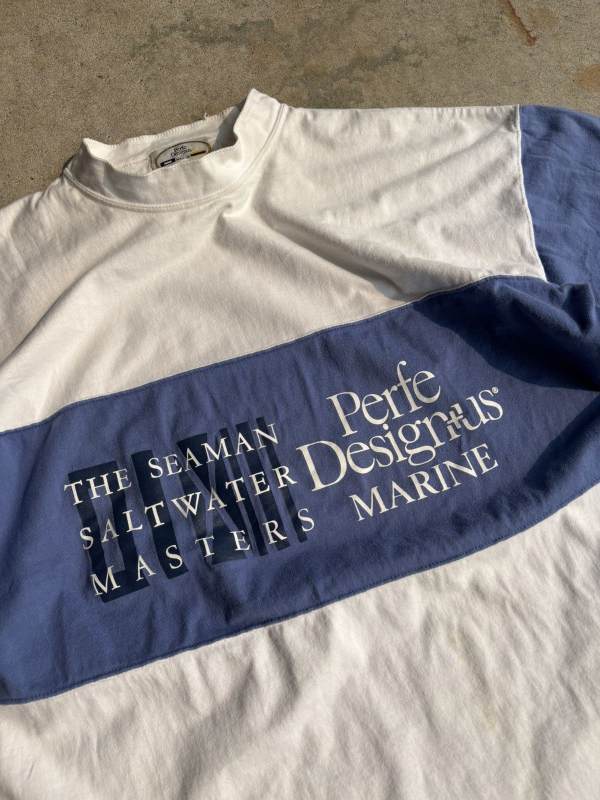 Other Vintage 90s Marine Surf Style Two Tone Heavyweight Tee Size US XL / EU 56 / 4 - 3 Thumbnail