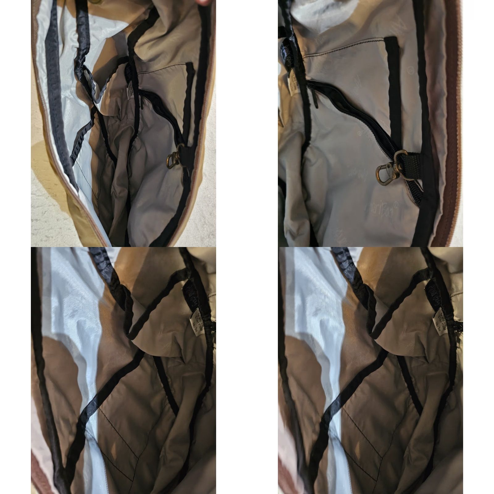 Vintage VINTAGE AmeriBag Healthy Brown Green Nylon Sling Bag Multiple Pockets Adjustable Size ONE SIZE - 8 Thumbnail