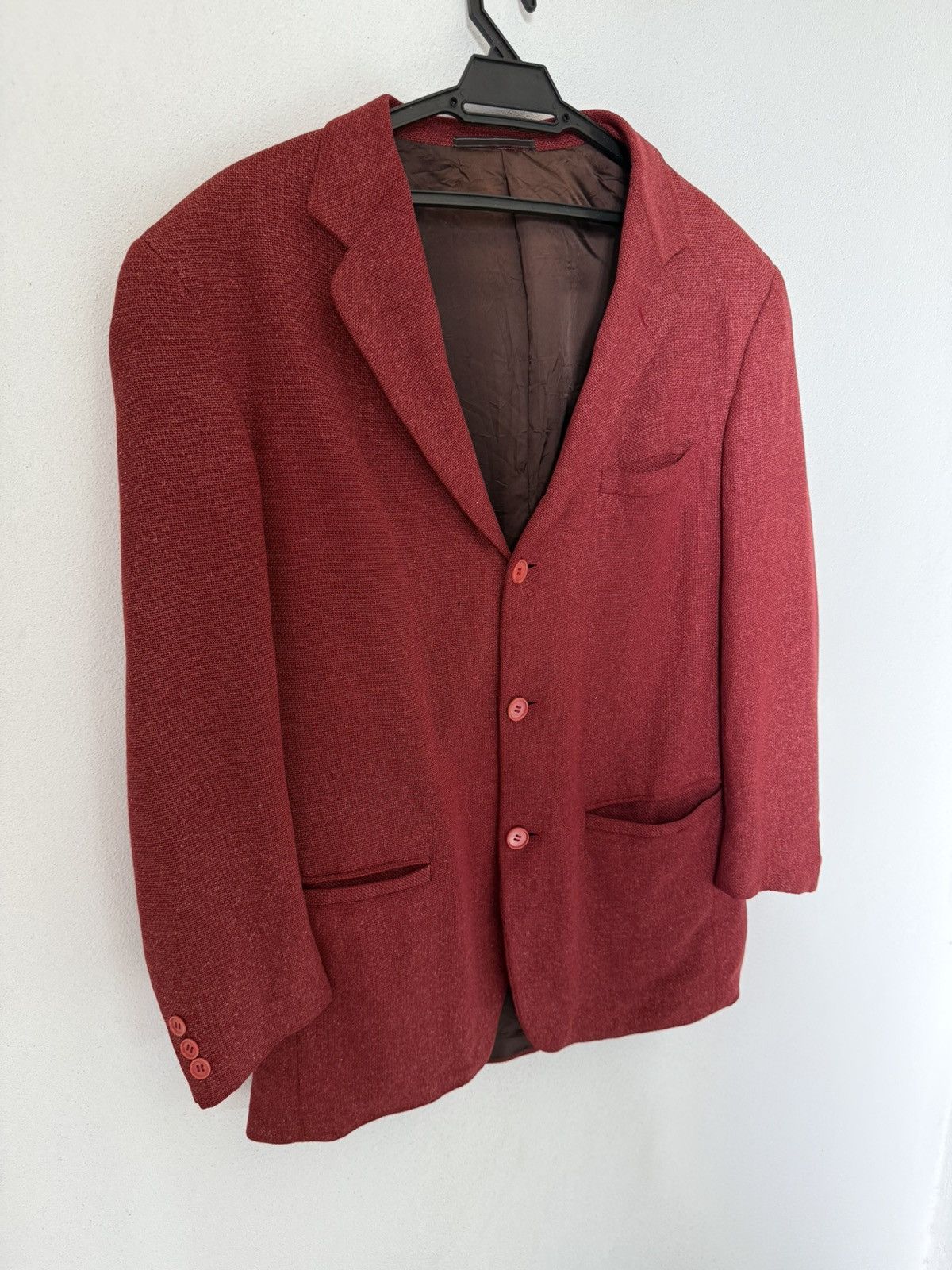 Versace Vintage Versace Blazer in Red Timeless Milanese Elegance Size US M / EU 48-50 / 2 - 2 Thumbnail