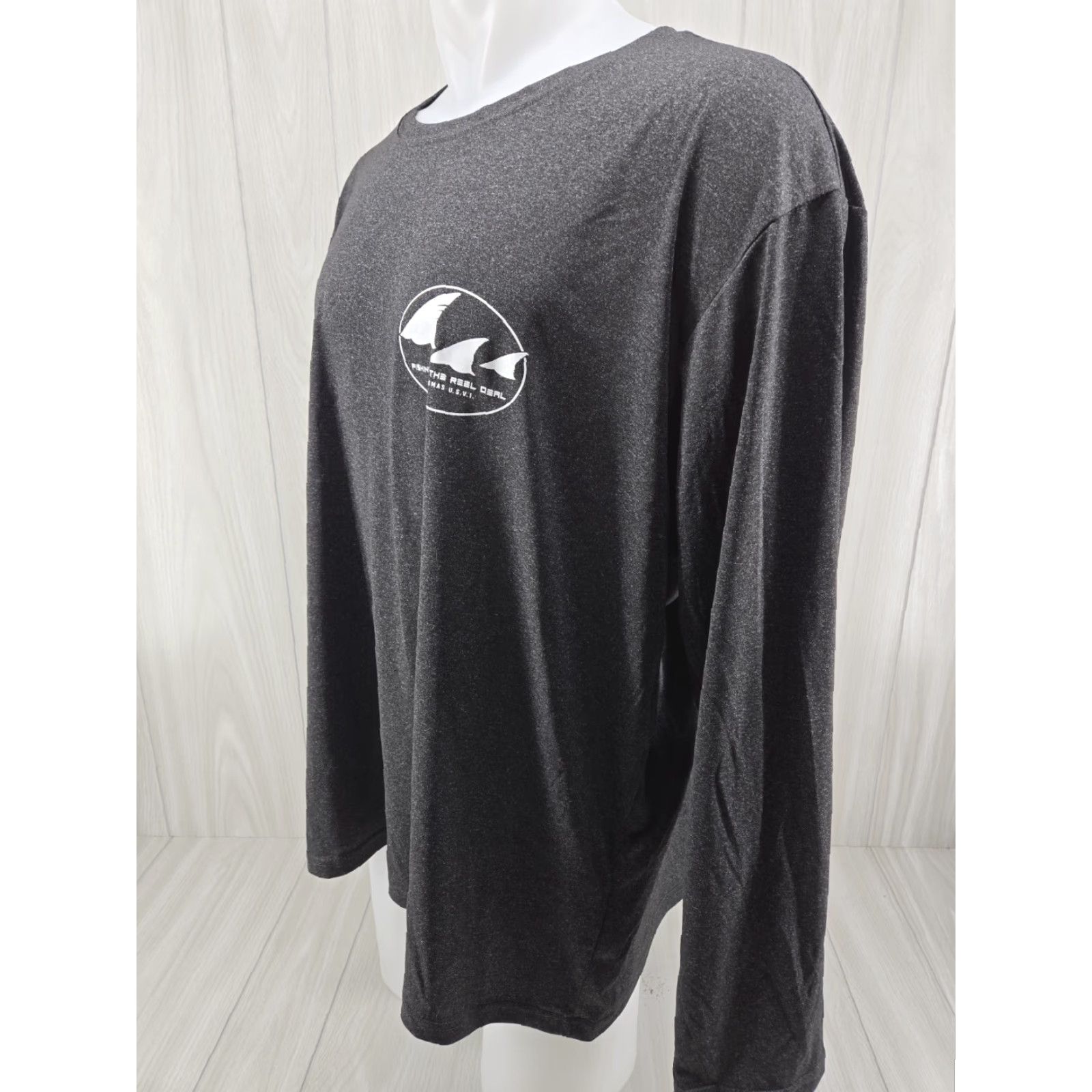Vintage Spicy Tuna Shirt Men 2XL Gray St. Thomas USVI Performance Fishing Long Sleeve Shirt Pullover Beach Outdoor UV Protection Size US XXL / EU 58 / 5 - 3 Thumbnail