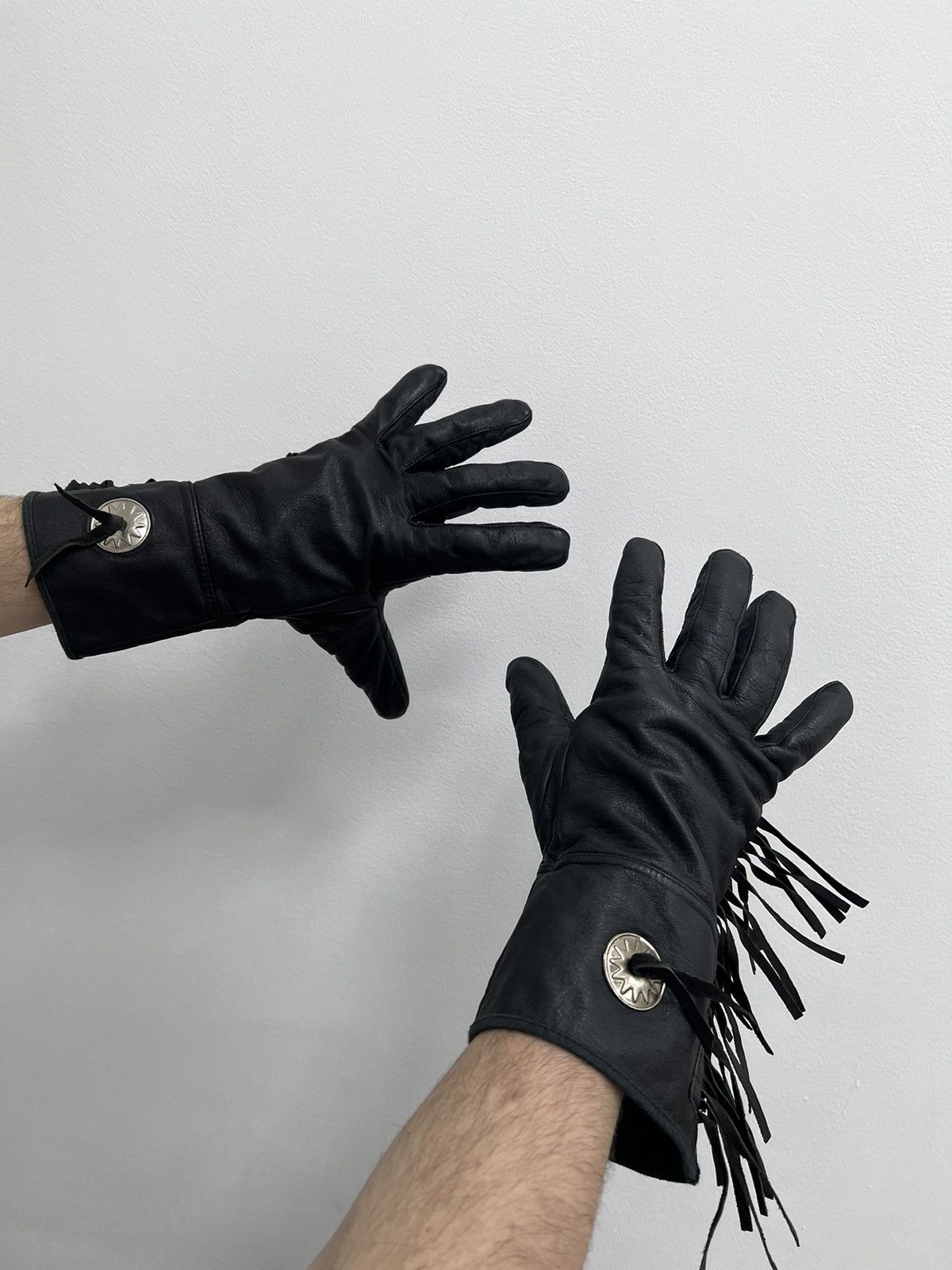 If Six Was Nine Vintage moto gloves Y2k JAPAN AVANT GARDE STYLE Size ONE SIZE - 1 Thumbnail