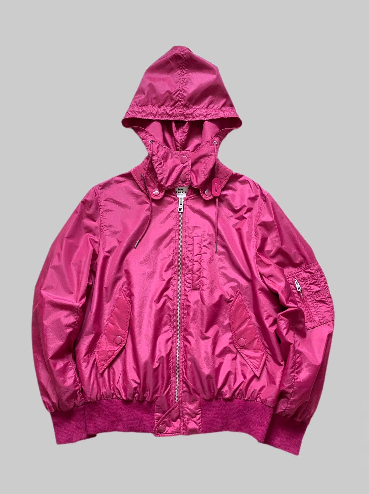 Coach COACH New York Fuschia Pink Ma-1 Style Bombers Size L / US 10 / IT 46 - 3 Thumbnail