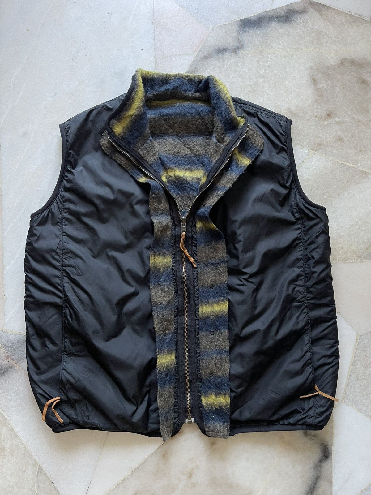 Kapital Kountry Kapital Reversible Wool/Nylon Stripe Vest Size US XL / EU 56 / 4 - 3 Thumbnail