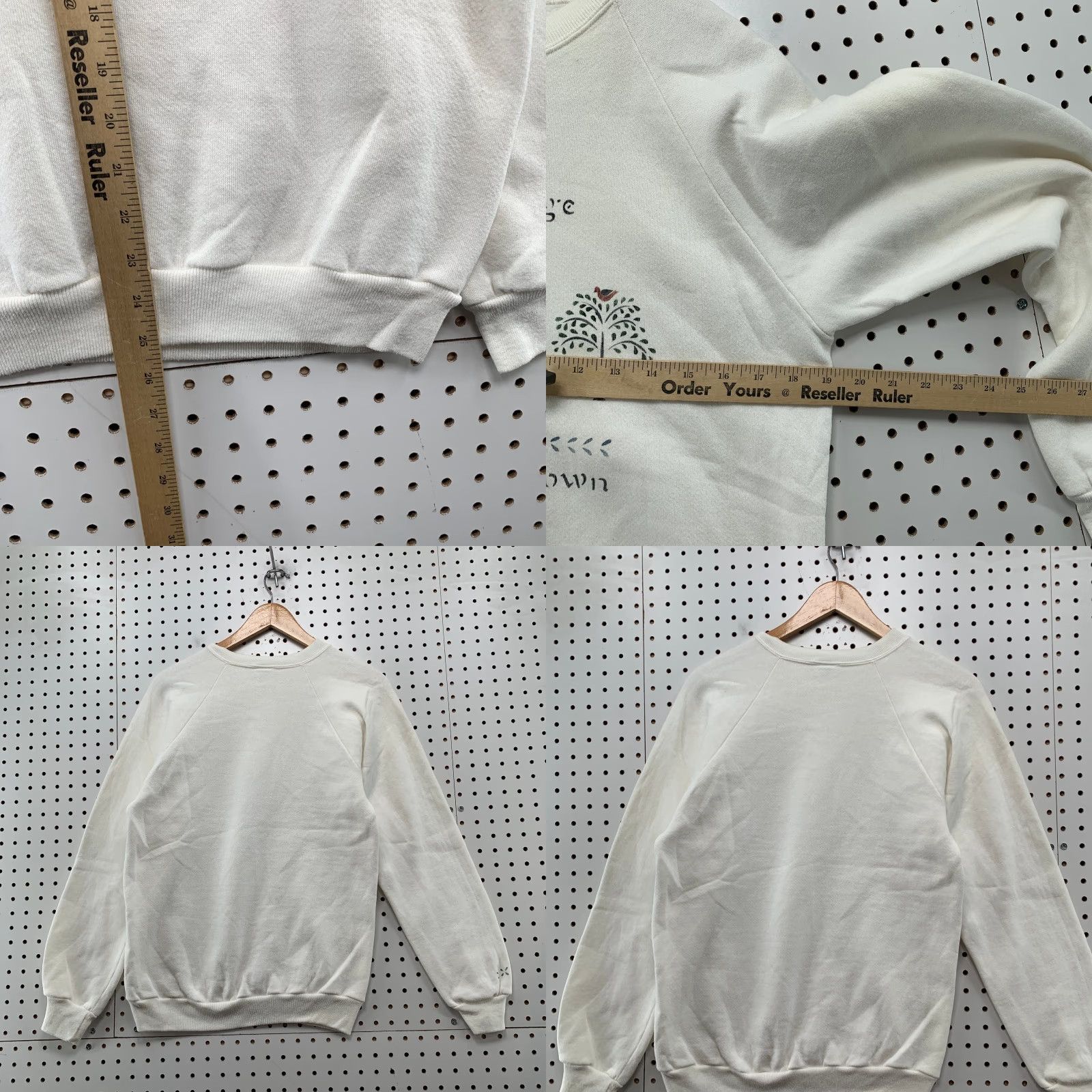 Jerzees VINTAGE Jerzees Park Ridge Sweatshirt Men M White 90s Graphic Pullover Crew Neck Mindful My Home Town USA Made Size US M / EU 48-50 / 2 - 8 Thumbnail