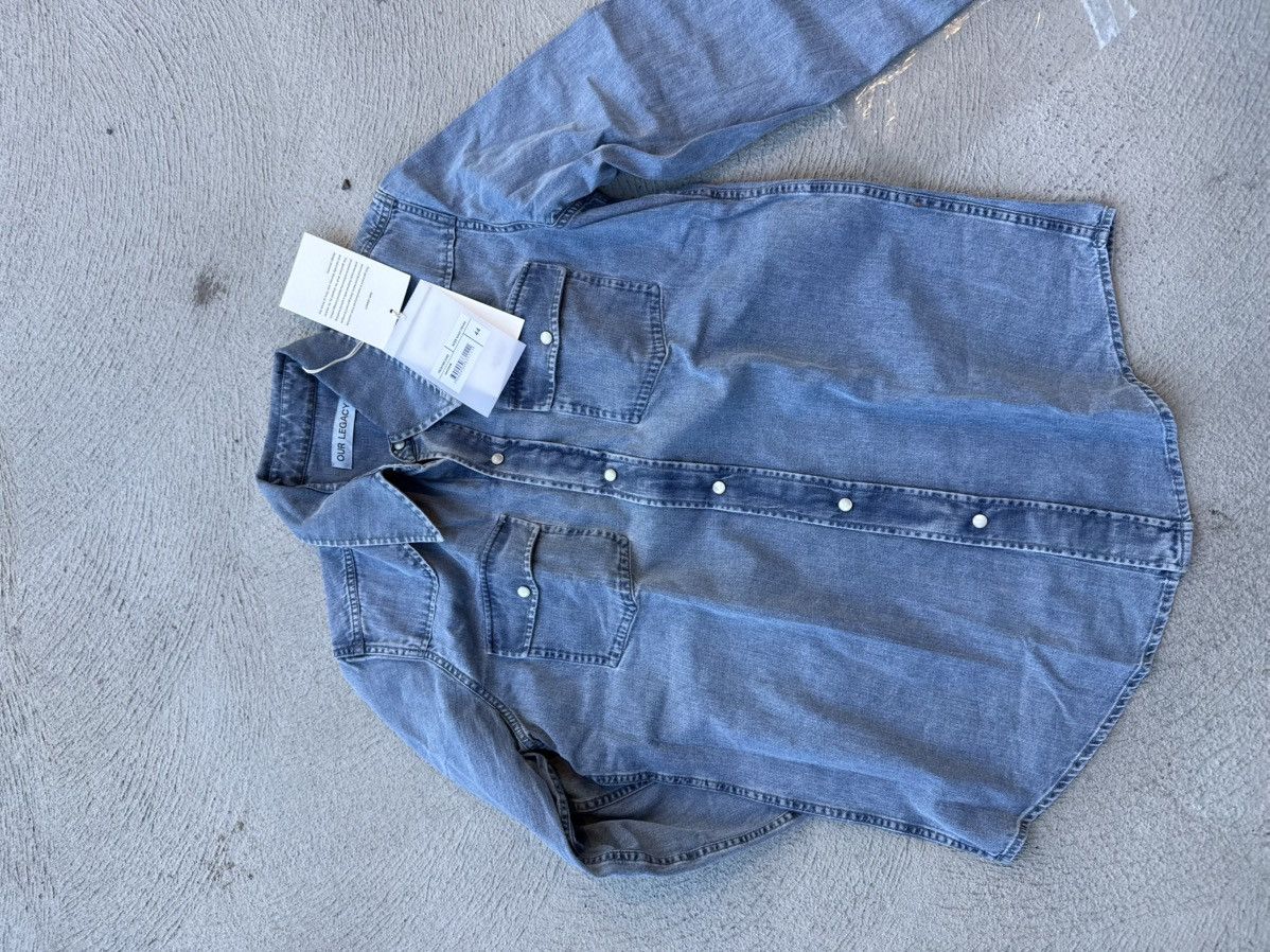 Our Legacy OUR LEGACY | Frontier Shirt – Rider Wash Denim (Size 44) Size US M / EU 48-50 / 2 - 4 Thumbnail