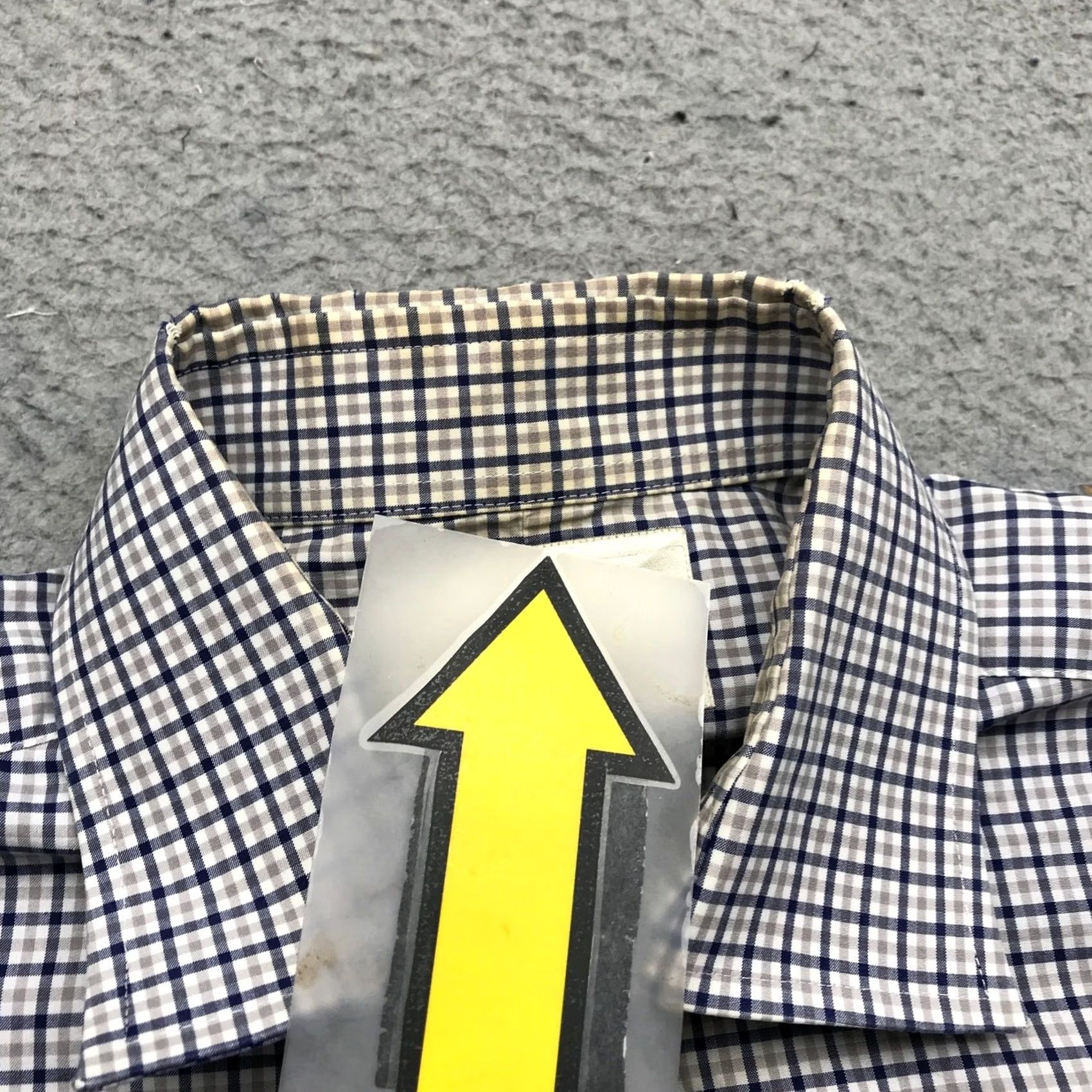 Vintage Hawes & Curtis Shirt Mens M Gray Button-Up Slim Fit Gingham Check Long Sleeve Casual Vintage: No, Regular; Collared, Button-Down, Cotton Size US M / EU 48-50 / 2 - 6 Thumbnail