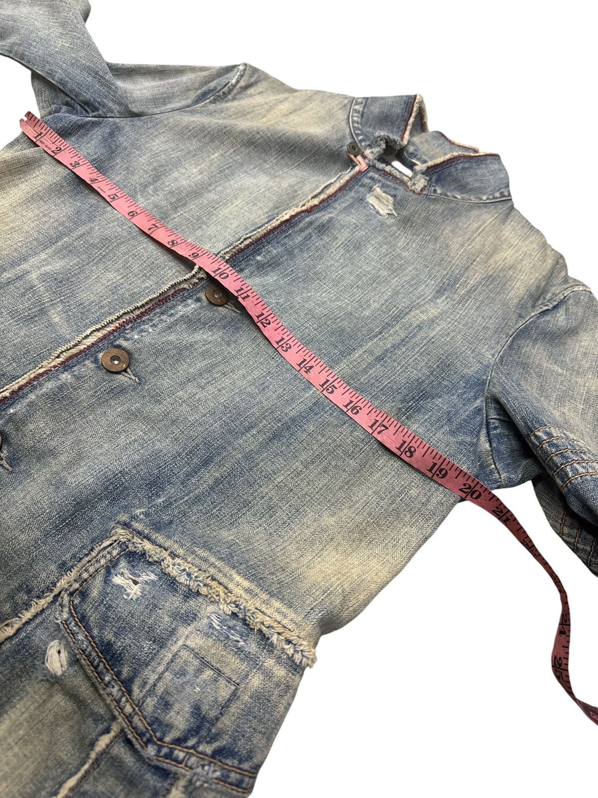 Marithe + Francois Girbaud MARITHE FRANCOIS GIRBAUD DISTRESSED DENIM JACKET Size US L / EU 52-54 / 3 - 9 Thumbnail