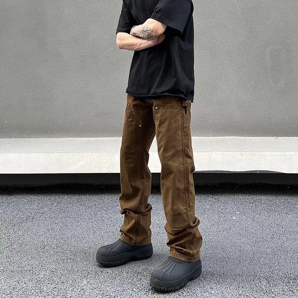 Japanese Brand × Vintage Casual Pants Men Brown High Street Fashion Size US 28 / EU 44 - 1 Thumbnail