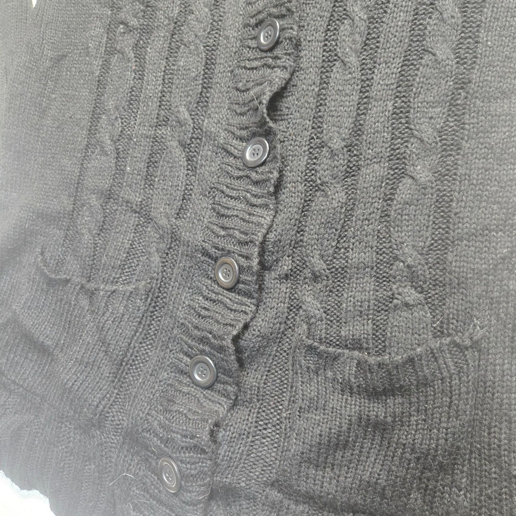 Vintage VINTAGE Just My Size Black Cardigan Sweater Plus 3X Solid Open Womens Size XXL / US 16-18 / IT 52-54 - 5 Thumbnail