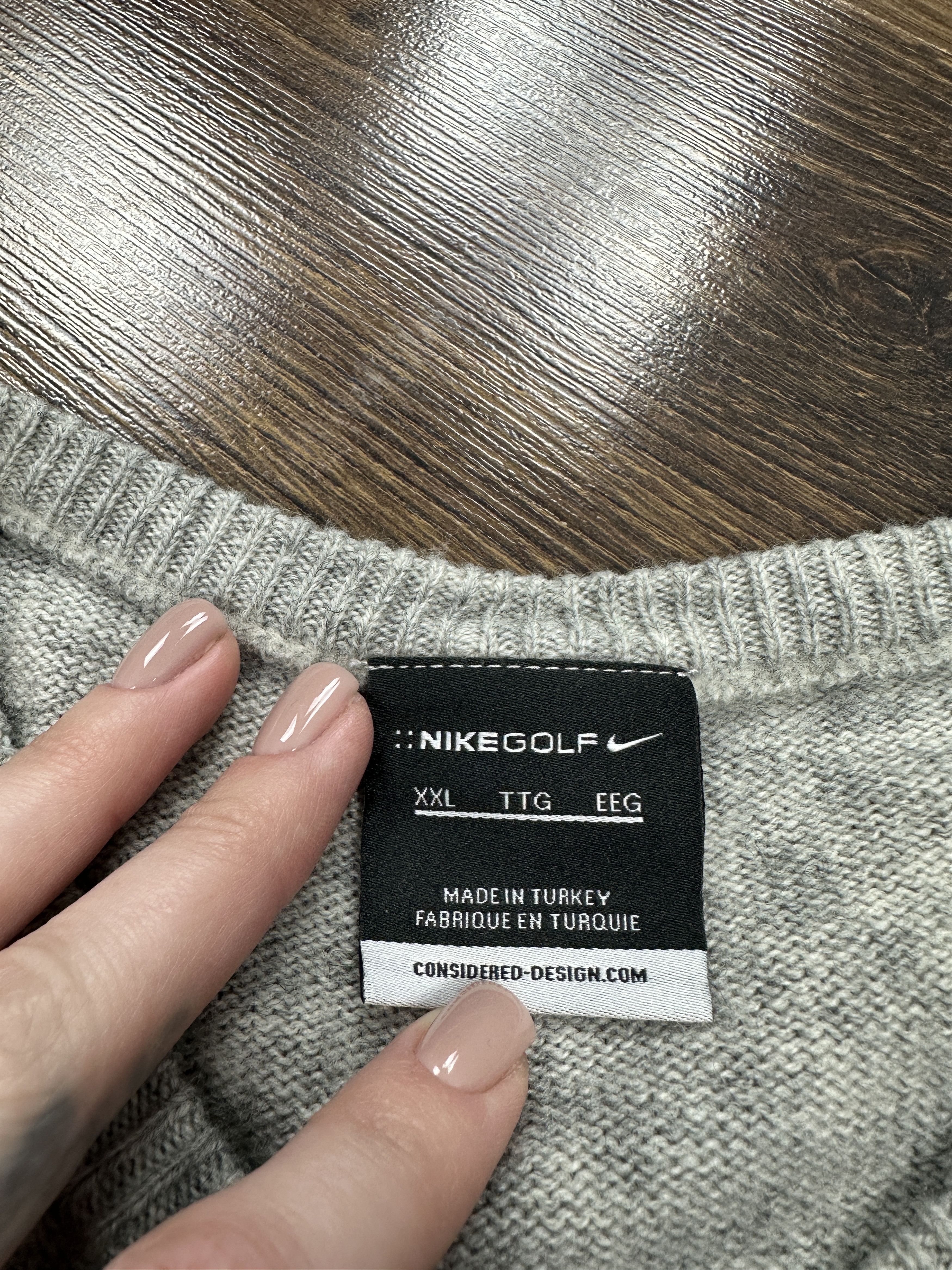 Nike × Vintage Nike Golf Vintage Mens Wool Knit Vest Sweater Jumper Size US XXL / EU 58 / 5 - 4 Thumbnail