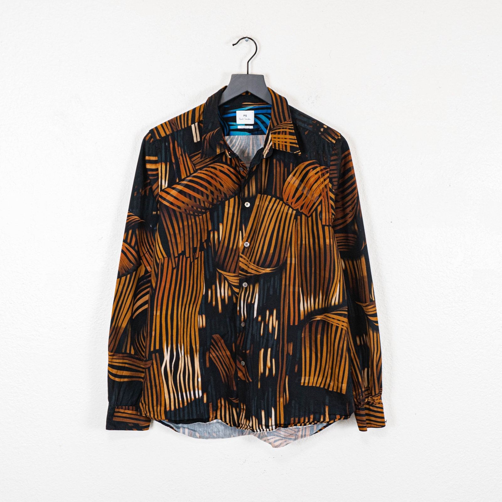 Paul Smith Paul Smith Tailored Striped Waves Button up Shirt Brown L Size US L / EU 52-54 / 3 - 1 Thumbnail