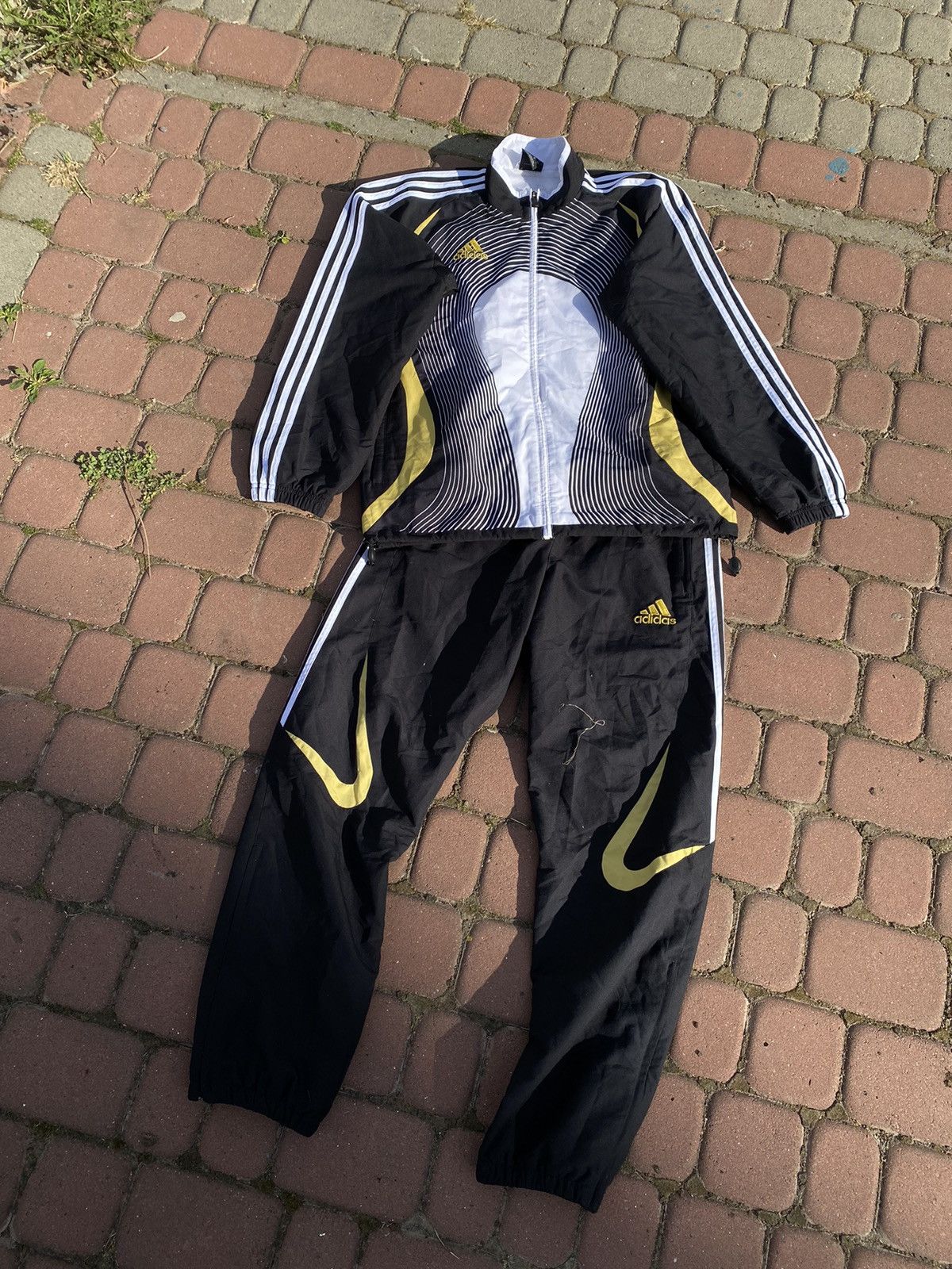 Vintage Adidas Tracksuit Set Track Pants Jacket Stripes