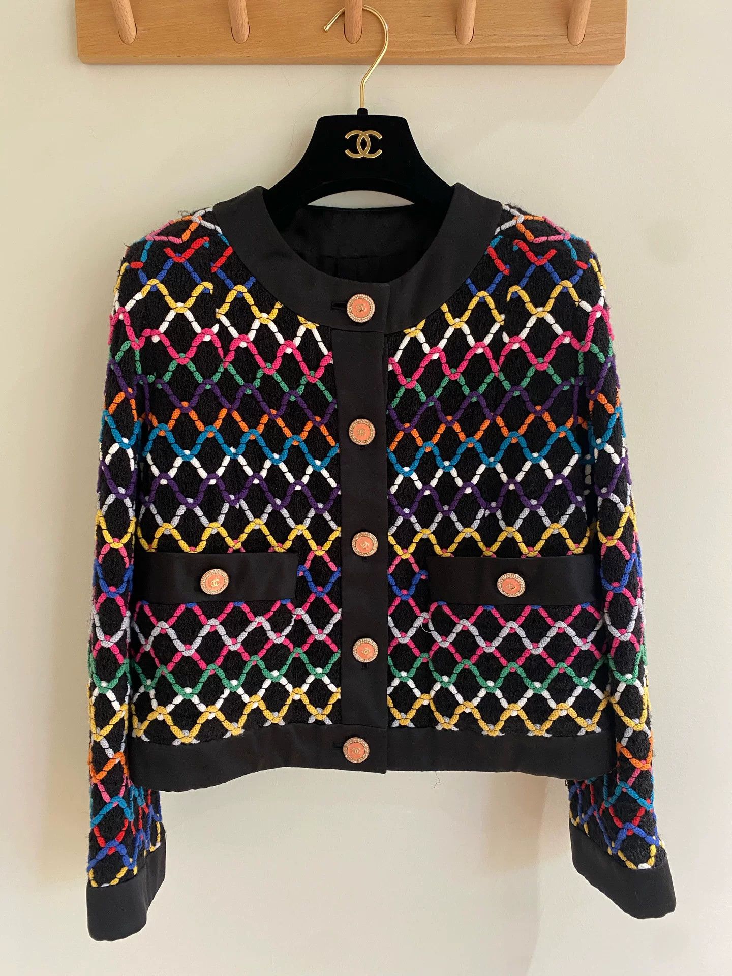 Chanel Chanel 2022 Colorful Striped Jacket FR36 Size US M / EU 48-50 / 2 - 1 Thumbnail