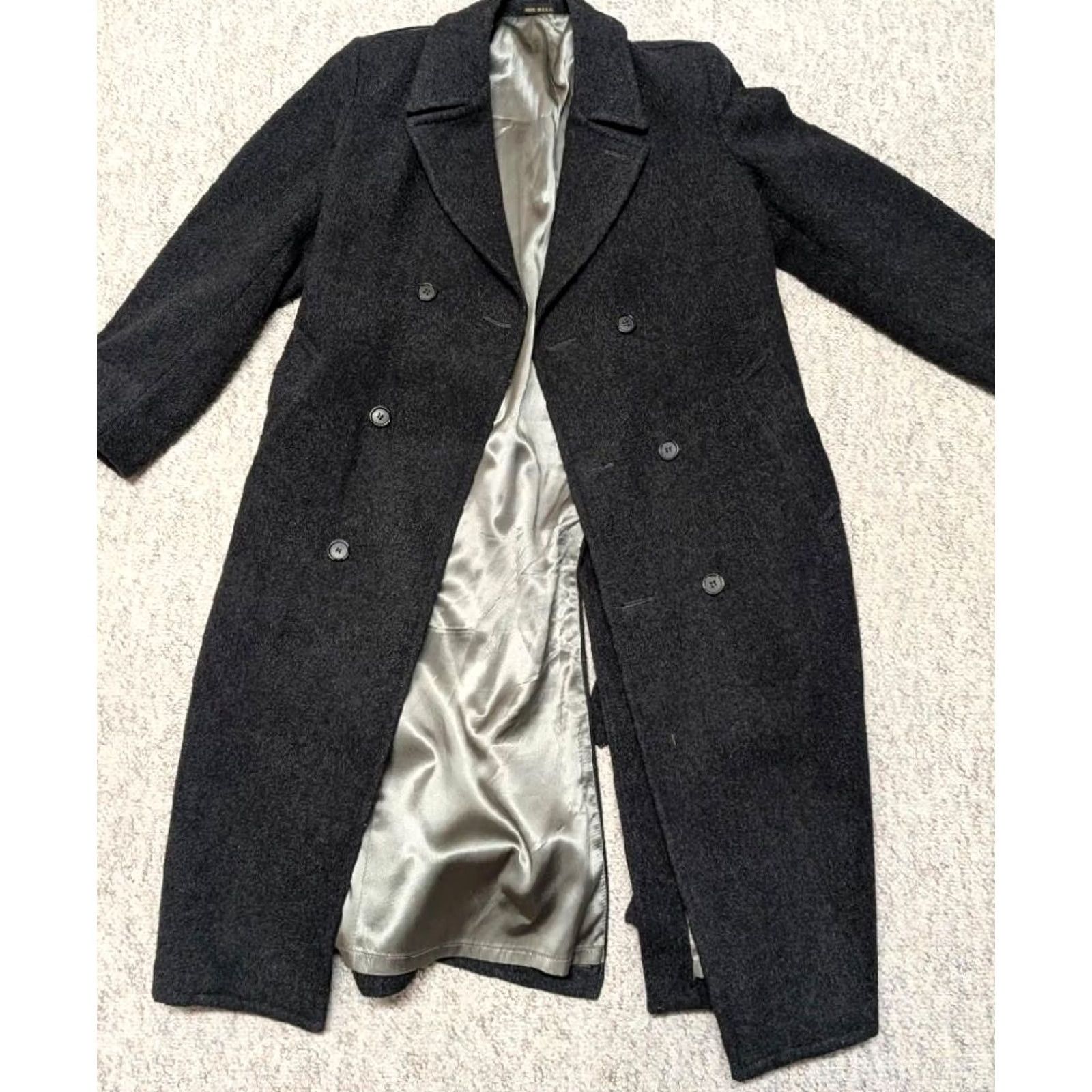 Doublet VINTAGE Stratojac OVERCOAT Wool Double Breasted Black Belted Long Coat Mens M Black 40 in Wool Coat Double Breasted Belted Thick Wool 40 Chest Mens Size US M / EU 48-50 / 2 - 4 Thumbnail
