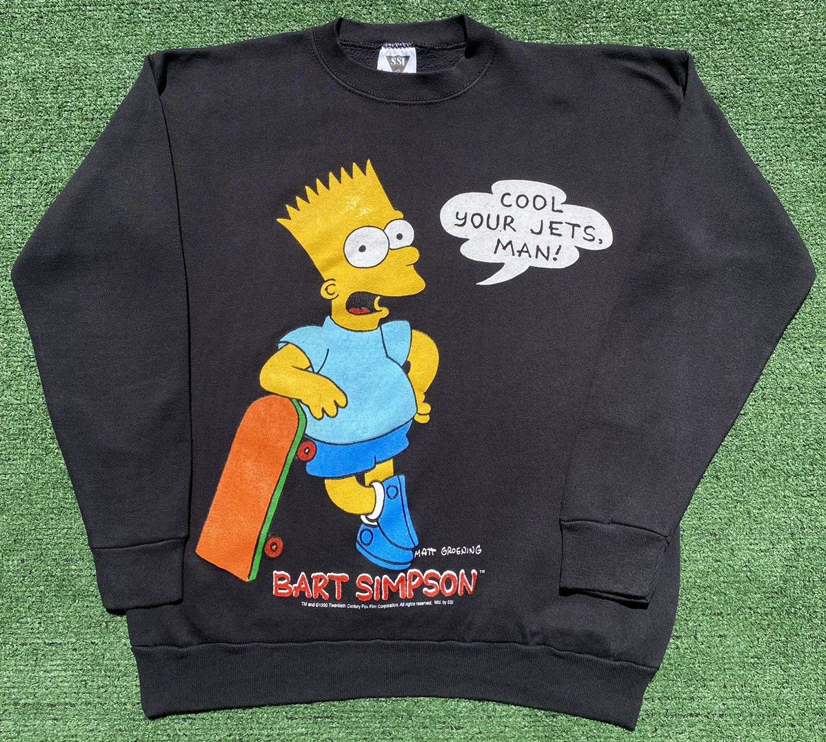 Vintage VTG 1990 Bart Simpson Skateboarder Cool Your Jets Sweatshirt Size US M / EU 48-50 / 2 - 1 Thumbnail