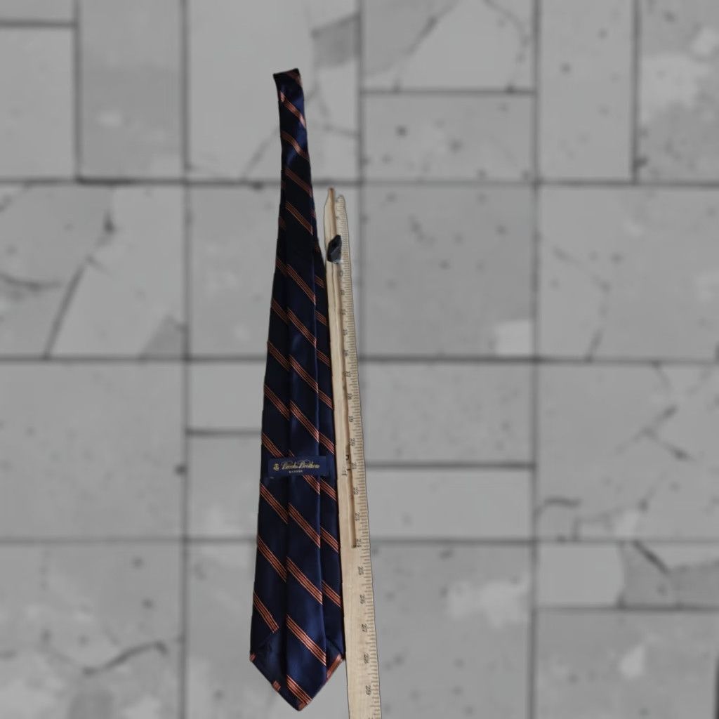 Brooks Brothers VINTAGE Brooks Brothers Tie Blue Red Striped Repp Regimental Makers USA Silk Classic Width Mens Size ONE SIZE - 1 Thumbnail