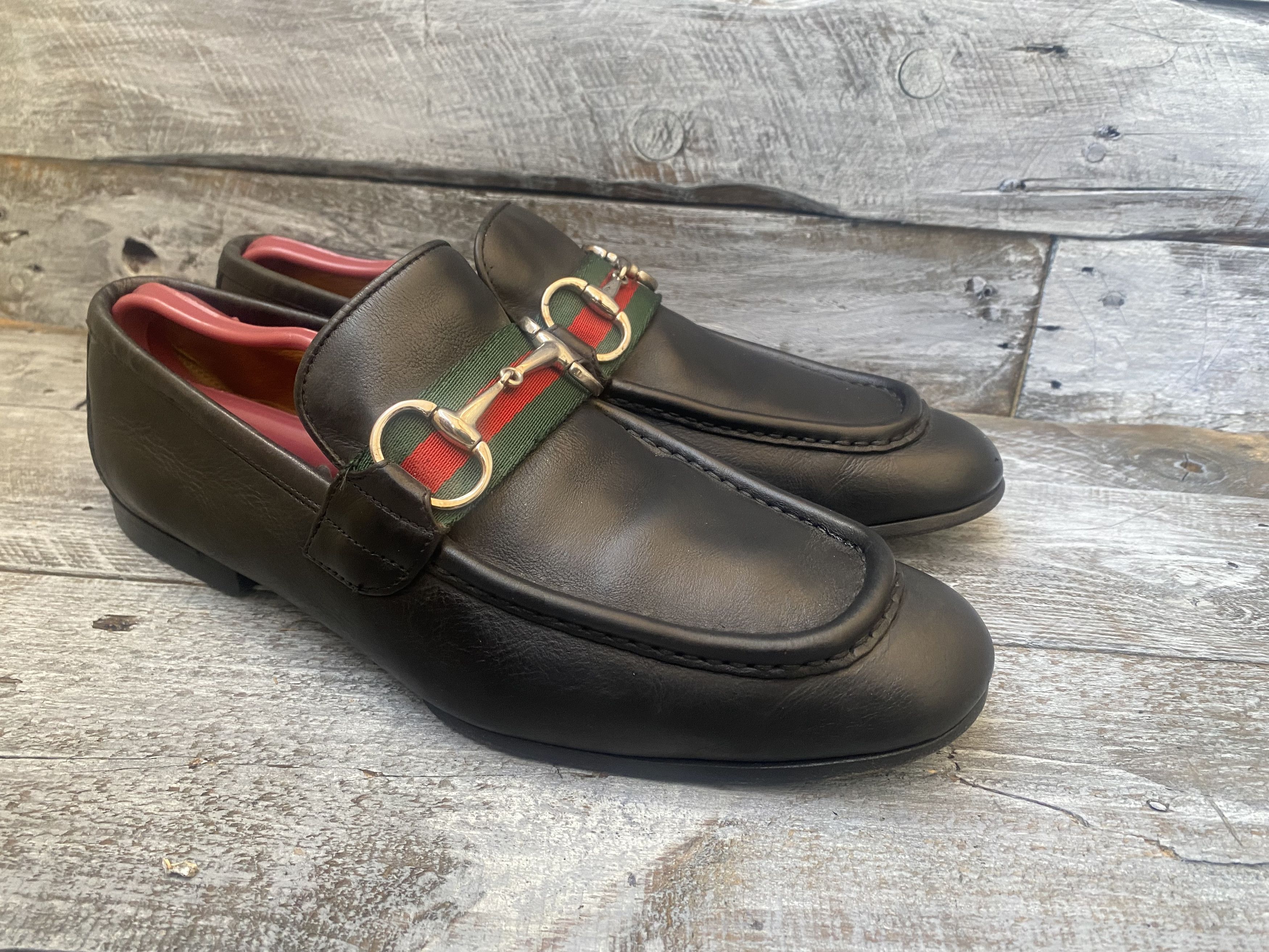 Designer × Gucci Gucci horsebit playboy three stripe jordan loafers sz 40E Size US 7 / EU 40 - 11 Thumbnail