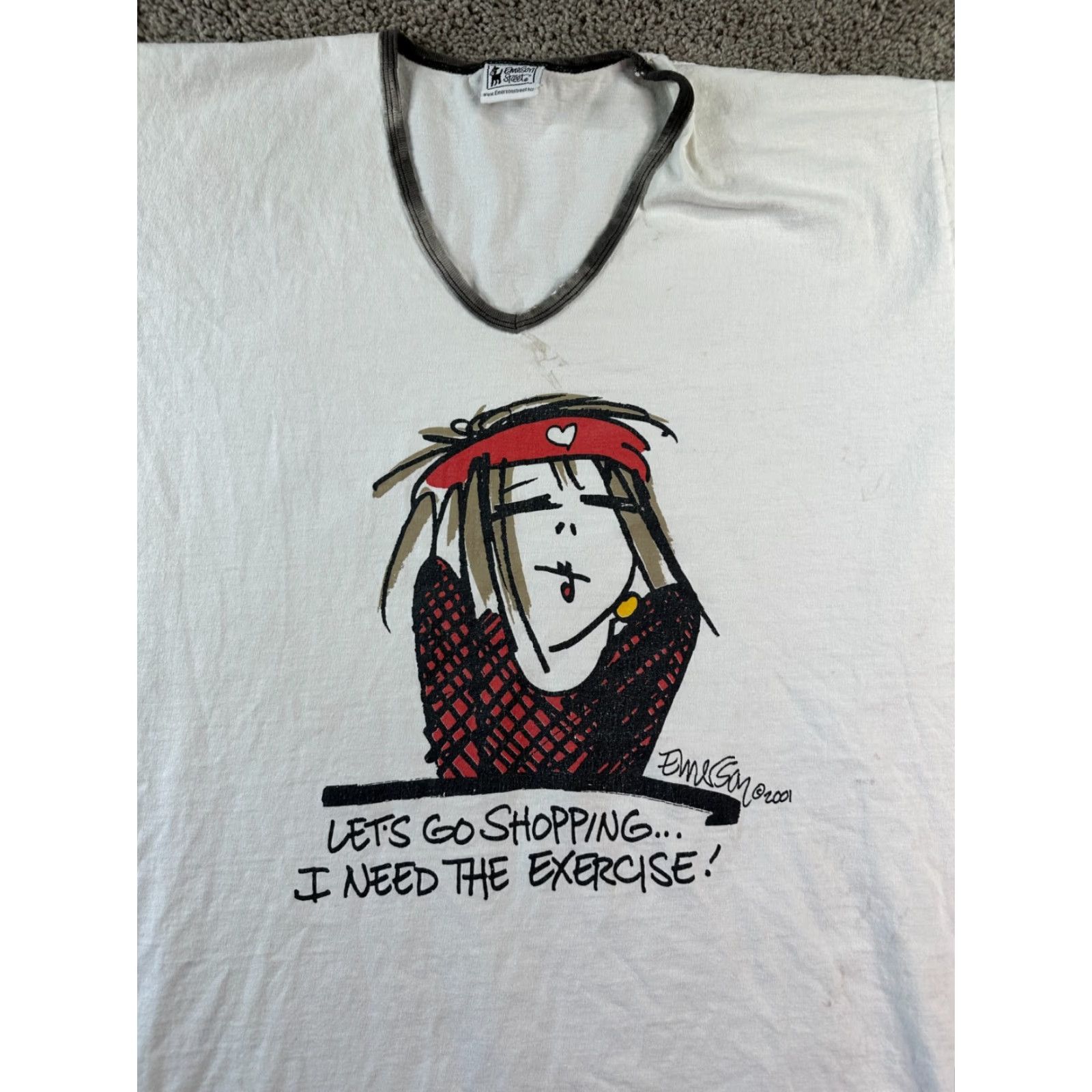 Vintage VINTAGE Emerson Street Shirt Womens One Size Lets Go Shopping Oversized Size ONE SIZE - 3 Thumbnail