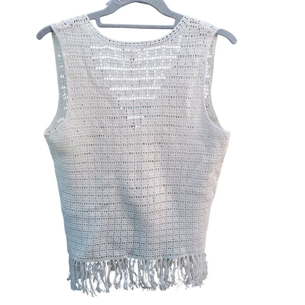 Joie EUC JOIE Analia Porcelain Fringed Crochet Top Size S / US 4 / IT 40 - 3 Thumbnail
