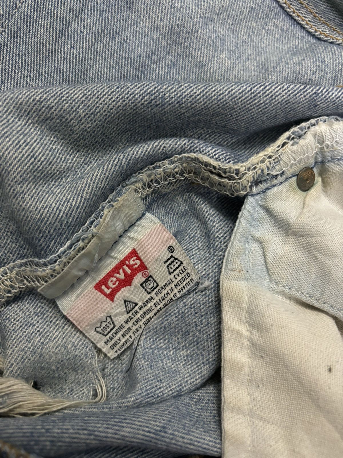 Levi's Vintage 90s Levis 501 Mud Wash Distressed Grunge Jeans Size US 30 / EU 46 - 20 Thumbnail