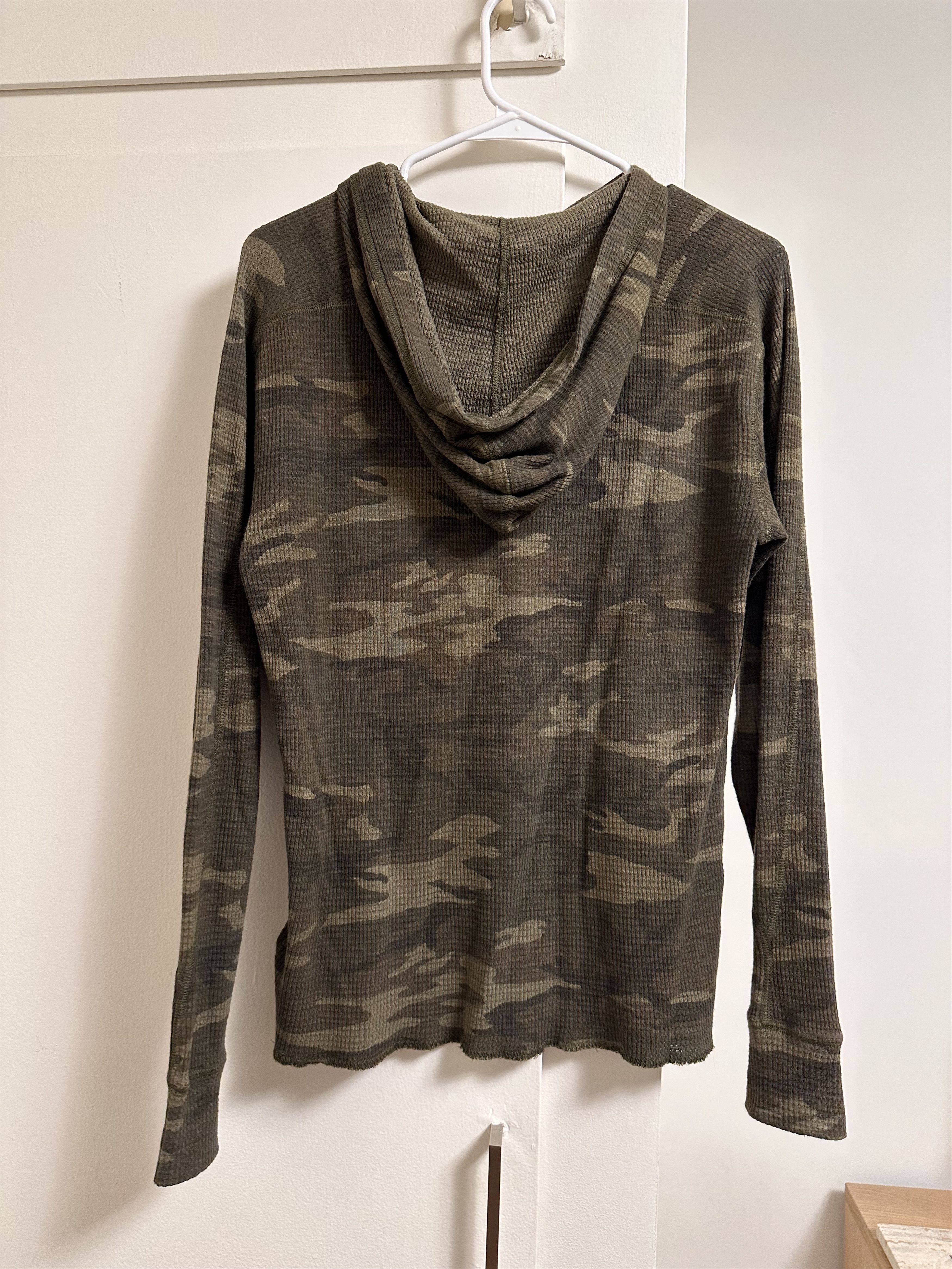 RRL Ralph Lauren RRL Waffle-Knit Camo Hoodie Size US XS / EU 42 / 0 - 5 Thumbnail