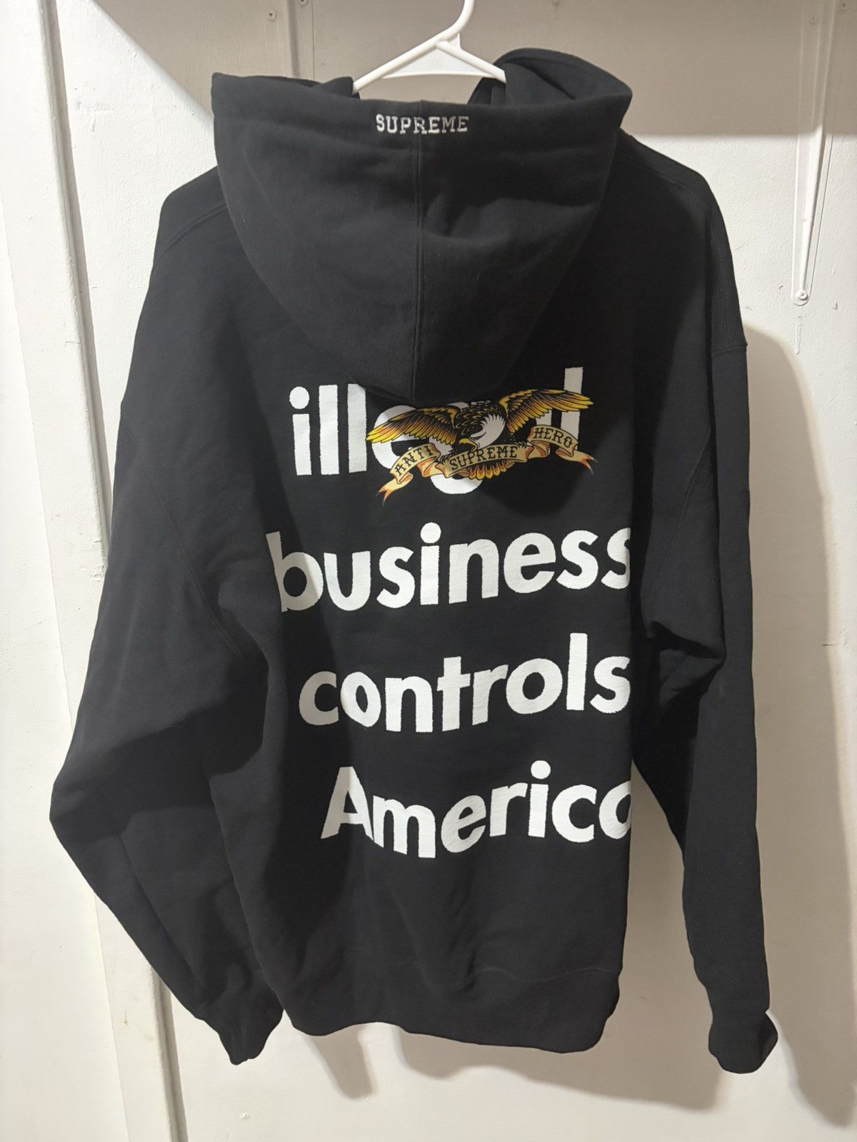 Antihero × Supreme Supreme Antihero Hoodie Black Large Size US XL / EU 56 / 4 - 3 Thumbnail