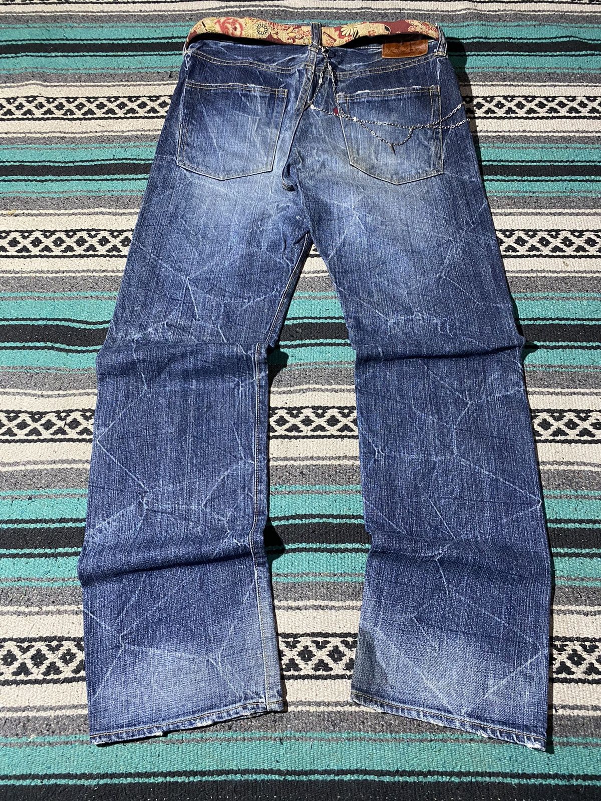 If Six Was Nine Crazy! Eternal Japan Acid Wash Denim Size US 34 / EU 50 - 5 Thumbnail