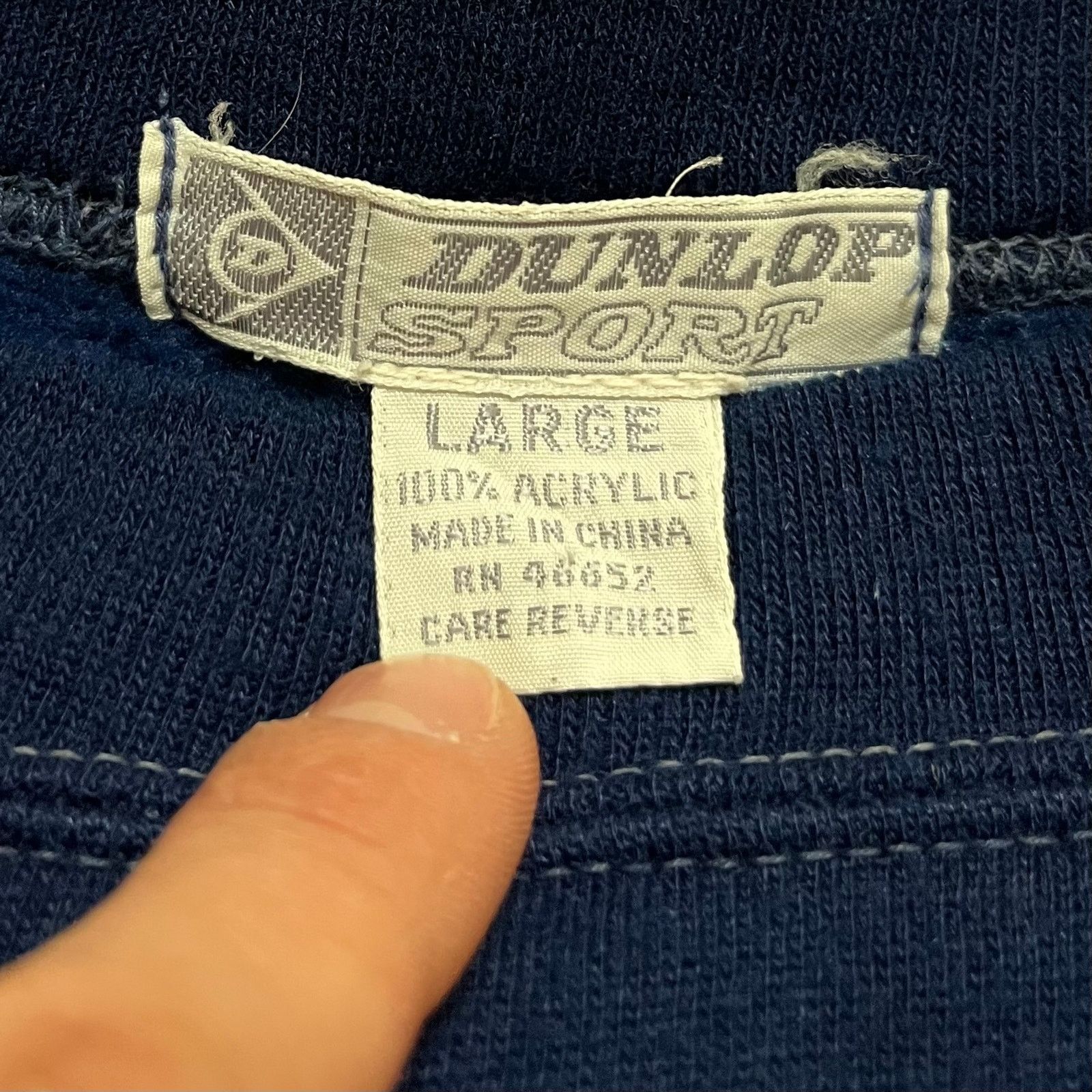 Dunlop Vintage Dunlop Turquoise/Navy Striped Crewneck Sweatshirt L Size US L / EU 52-54 / 3 - 4 Thumbnail