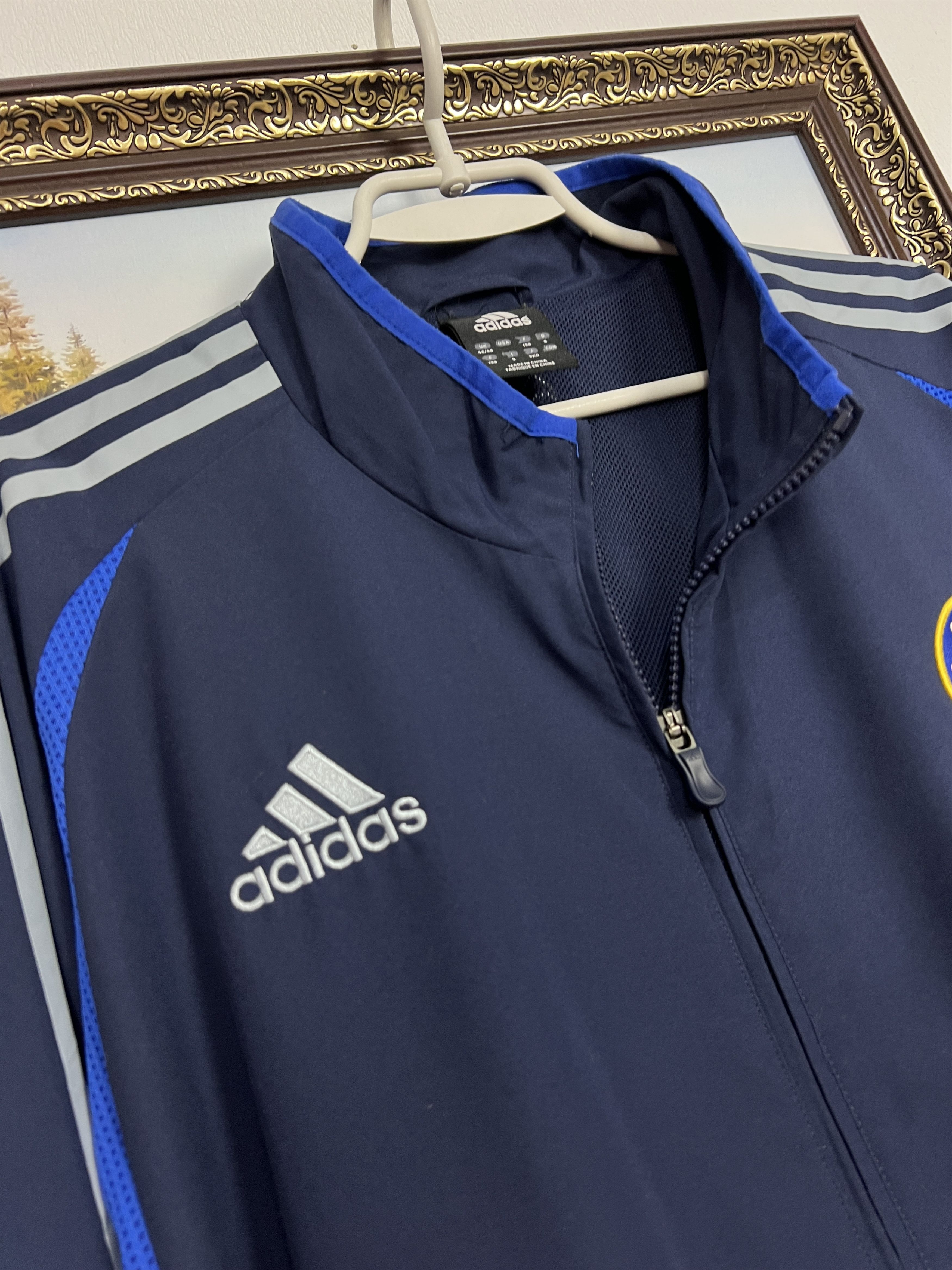 Adidas Vintage Chelsea Football Jacket Soccer Track Top Zip Rare Size US XXL / EU 58 / 5 - 4 Thumbnail