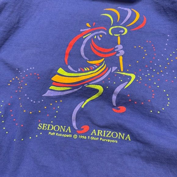 Vintage 1996 Puff Kokopelli Sedona Arizona Blue shirt Size XL Size US XL / EU 56 / 4 - 2 Thumbnail