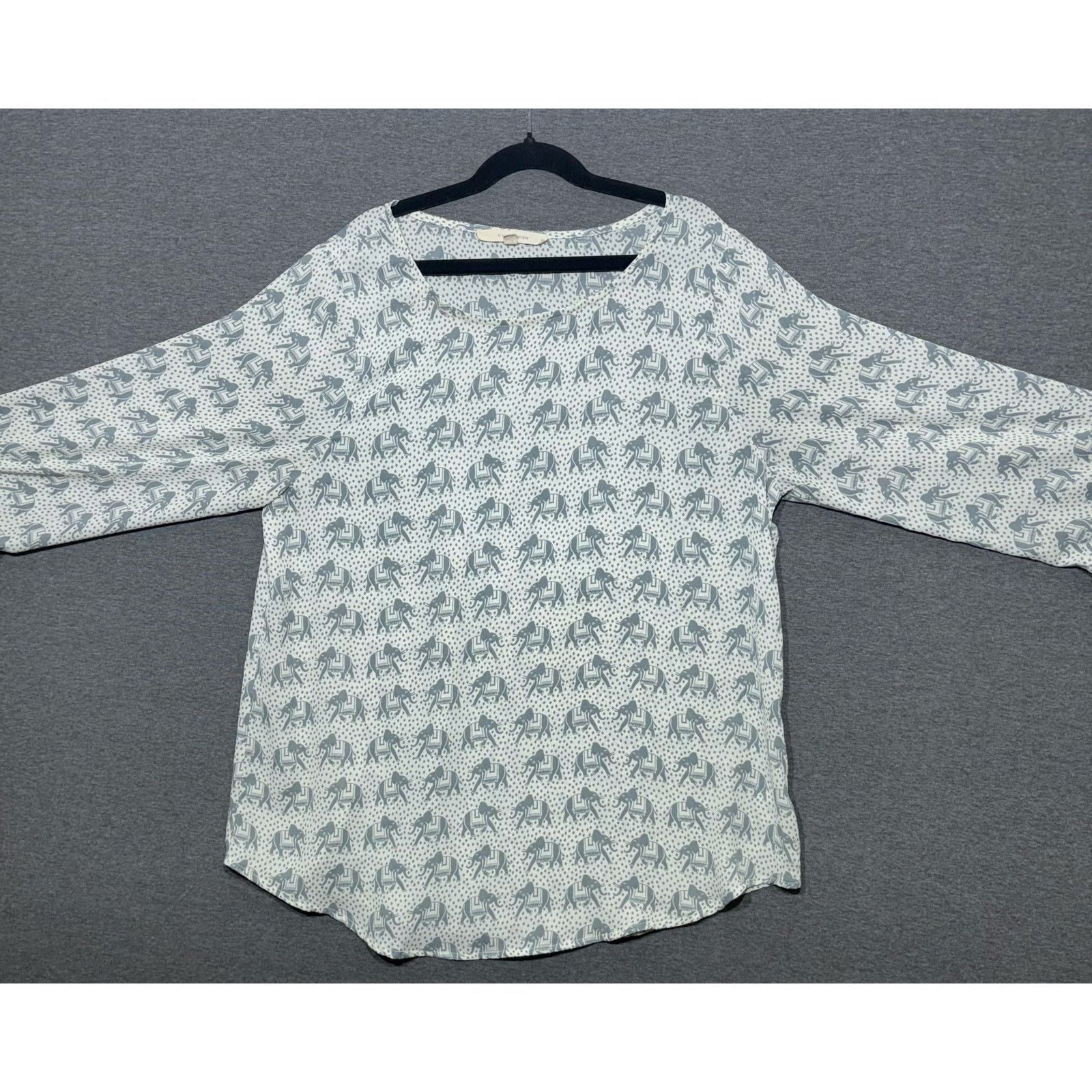 Other 41 Hawthorn | Women's Elephant Print Lightweight Top | Small Size S / US 4 / IT 40 - 1 Thumbnail