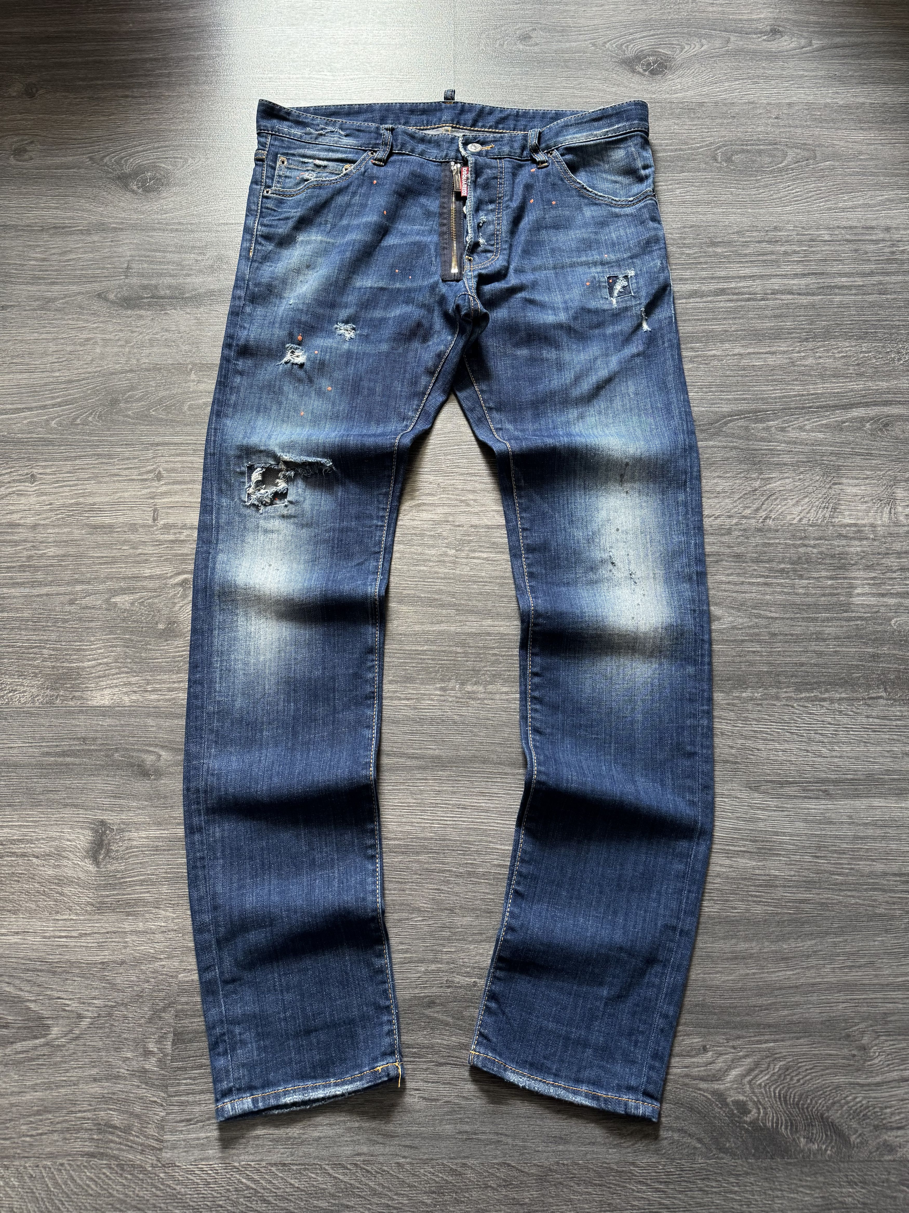 Dsquared2 Dsquared2 Distressed Indigo Denim Jeans Size US 36 / EU 52 - 1 Thumbnail