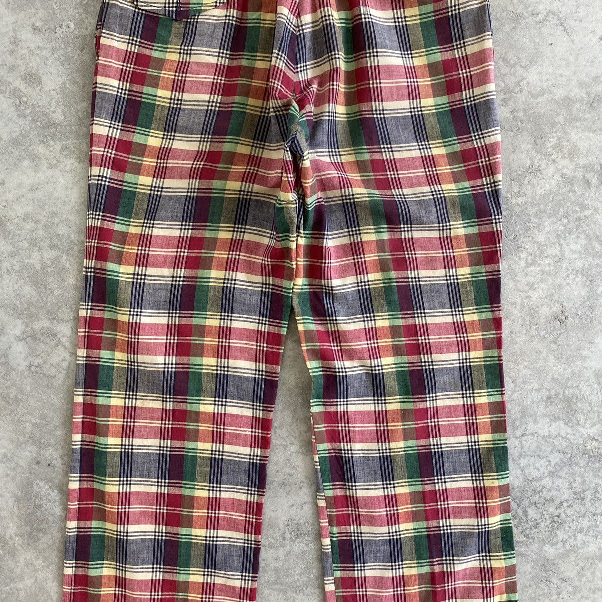Polo Ralph Lauren Vintage 70’s Polo Ralph Lauren Madras Checks Baggy Trousers Size US 36 / EU 52 - 18 Thumbnail