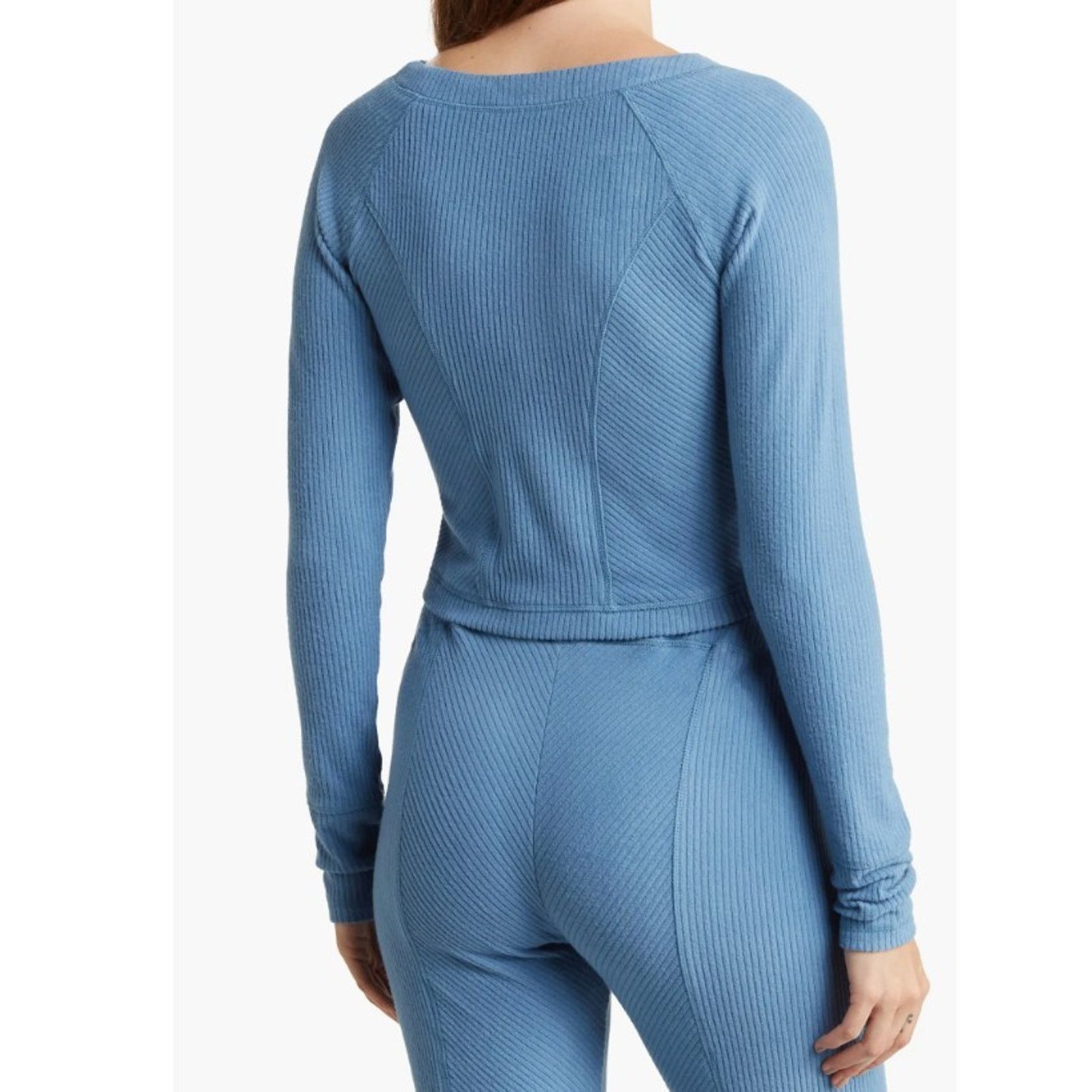 Other NWT Women's Area Stars Blue Ribbed BF Top, Large Size L / US 10 / IT 46 - 3 Thumbnail