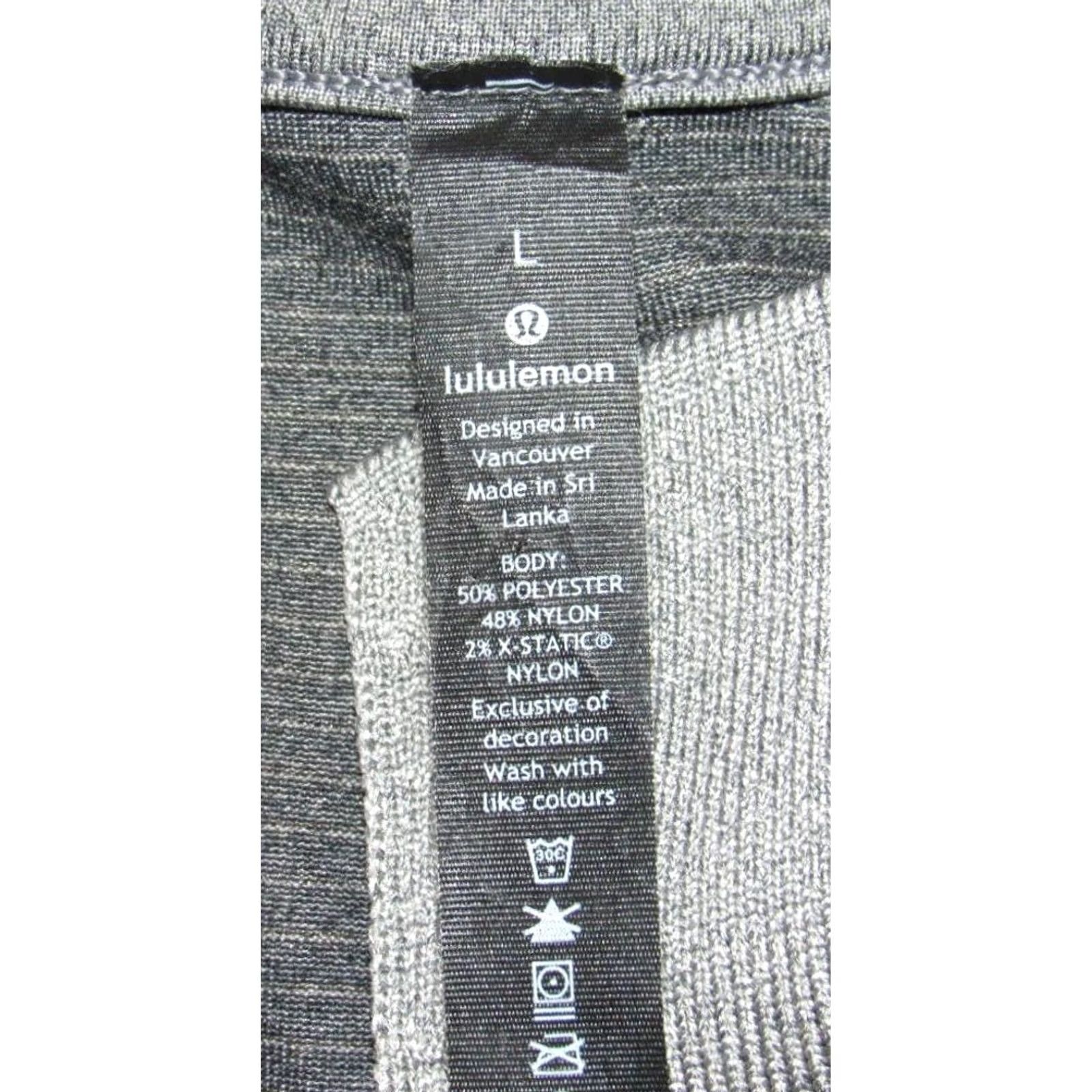 Lululemon LULULEMON Grey Short Sleeve Tech Polo Shirt Large L Mens Size US L / EU 52-54 / 3 - 4 Thumbnail