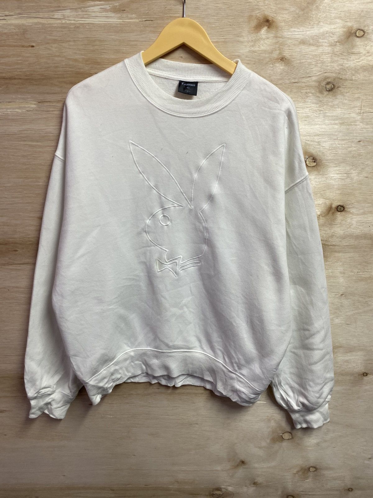 Playboy white Playboy x GU sweatshirt with an embroidered logo Size US XL / EU 56 / 4 - 1 Thumbnail
