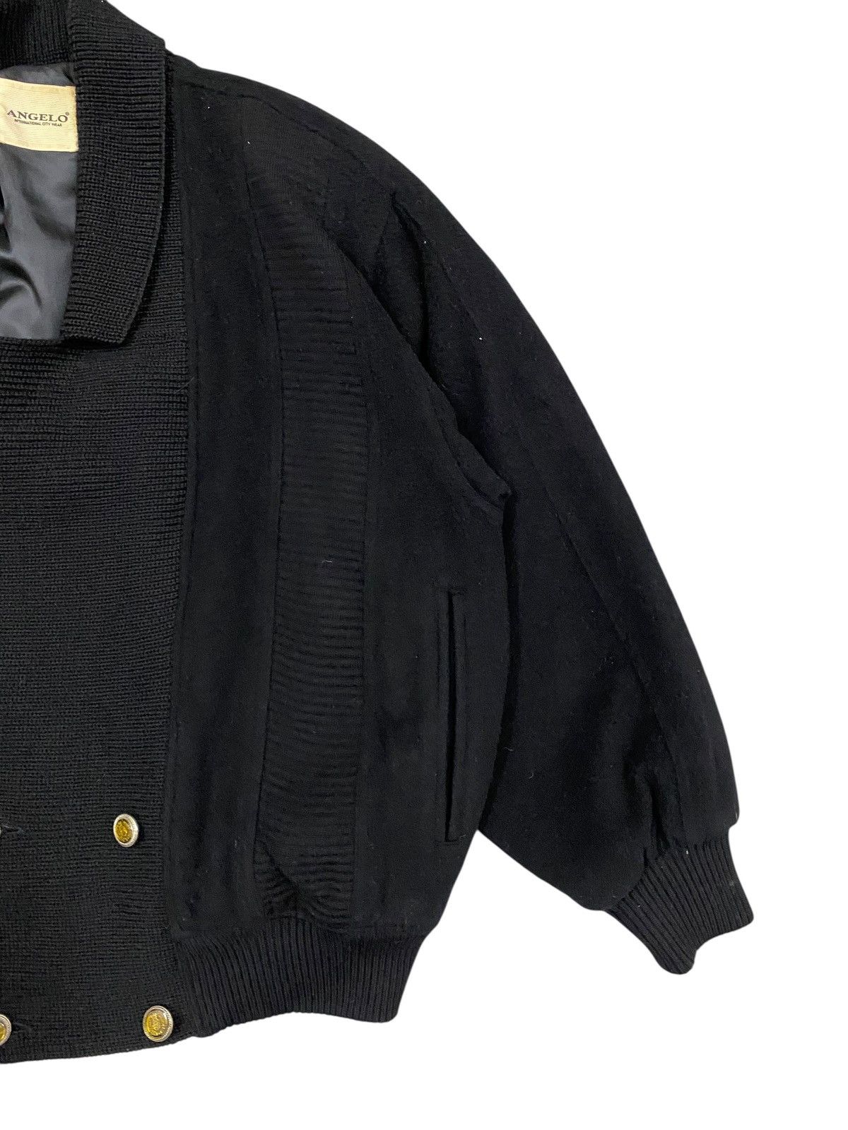 Other Vtg Angelo Cashmere Wool Bomber Jacket Black Size US L / EU 52-54 / 3 - 5 Thumbnail