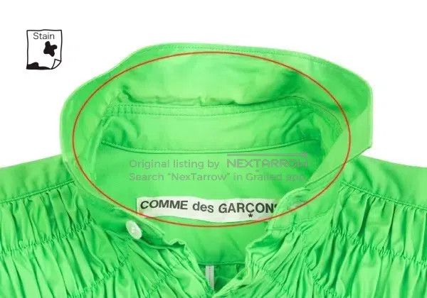 Comme des Garcons Comme Des Garcons Green Retro Lace Shirt Size XS / US 0-2 / IT 36-38 - 5 Thumbnail