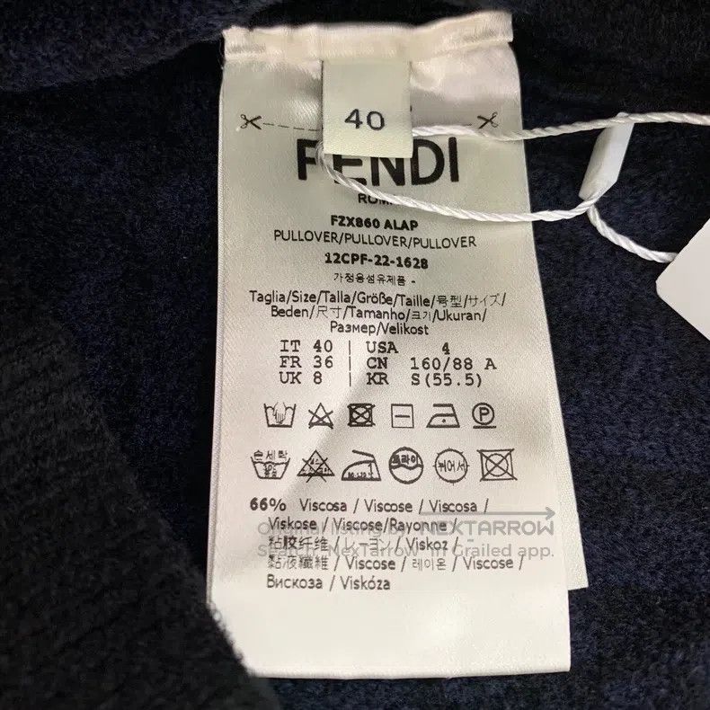 Fendi Fendi Black logo monogram full print high neck short knit Size XS / US 0-2 / IT 36-38 - 6 Thumbnail