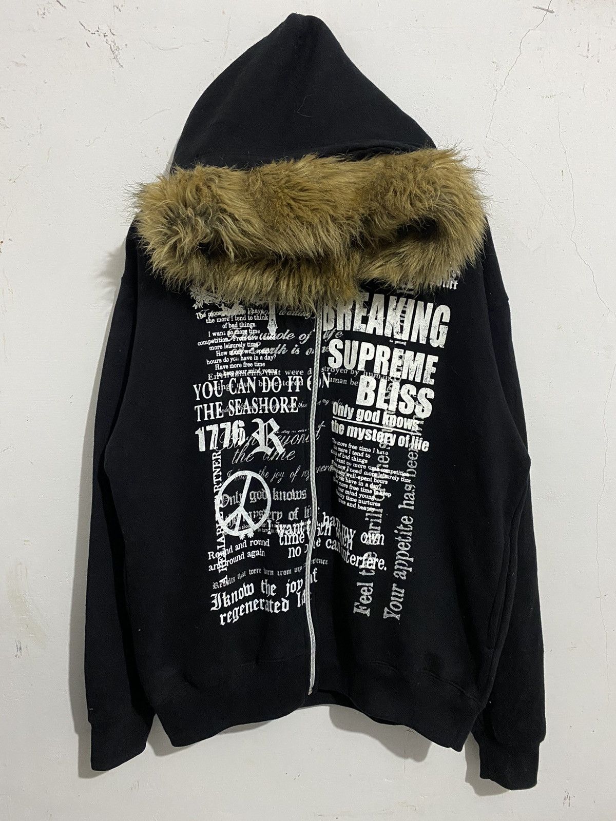 Pre-owned Beaumere-japanese Poem Furhoodie Lgb Ifsixwasnine In Black