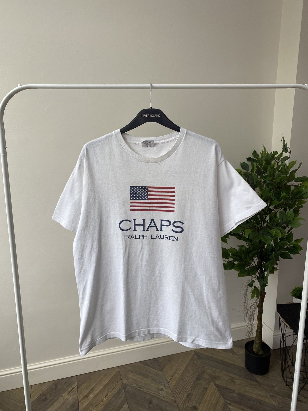 Chaps Ralph Lauren × Polo Ralph Lauren × Vintage Vintage 90s CHAPS RALPH LAUREN american flag printed tee Size US L / EU 52-54 / 3 - 2 Thumbnail