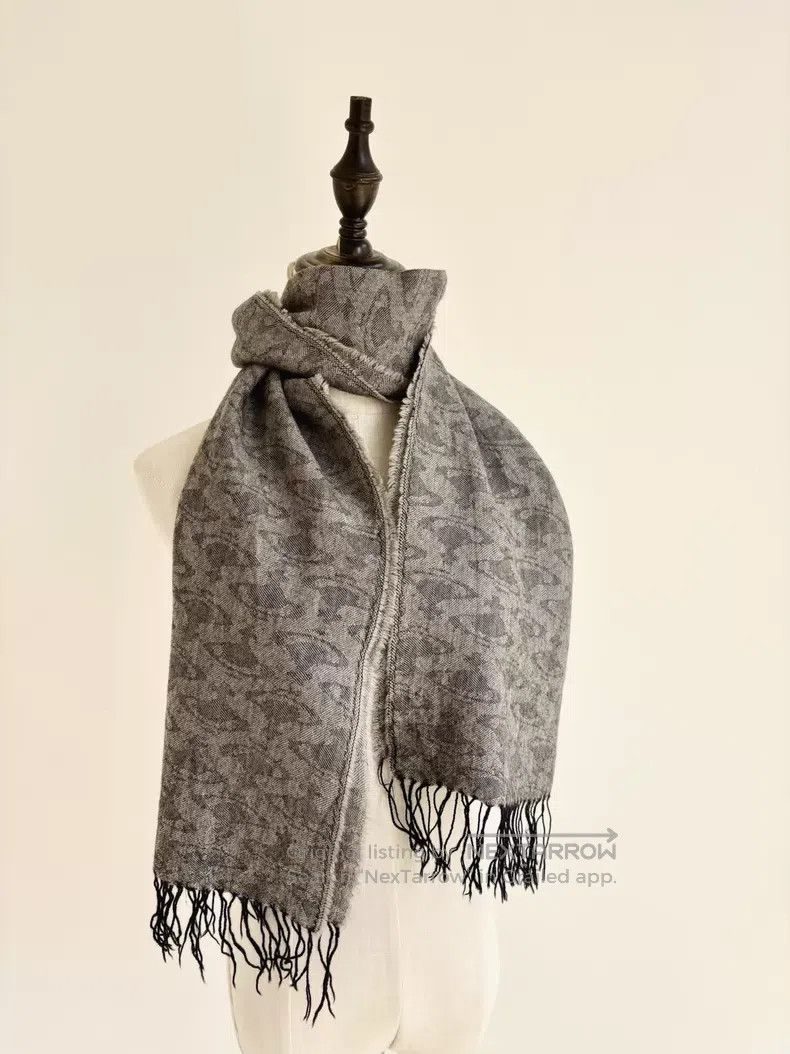 Vivienne Westwood Vivienne Westwood Gray all-printed Saturn scarf Size ONE SIZE - 2 Thumbnail