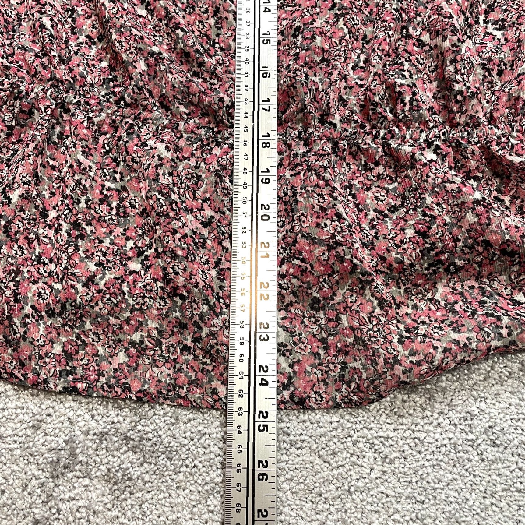 Liz Claiborne Liz Claiborne Blouse Womens 1X Pink Floral 3/4 Sleeve Plus Size Stretch Buttons Shirt Ladies Blouse Size XL / US 12-14 / IT 48-50 - 5 Thumbnail