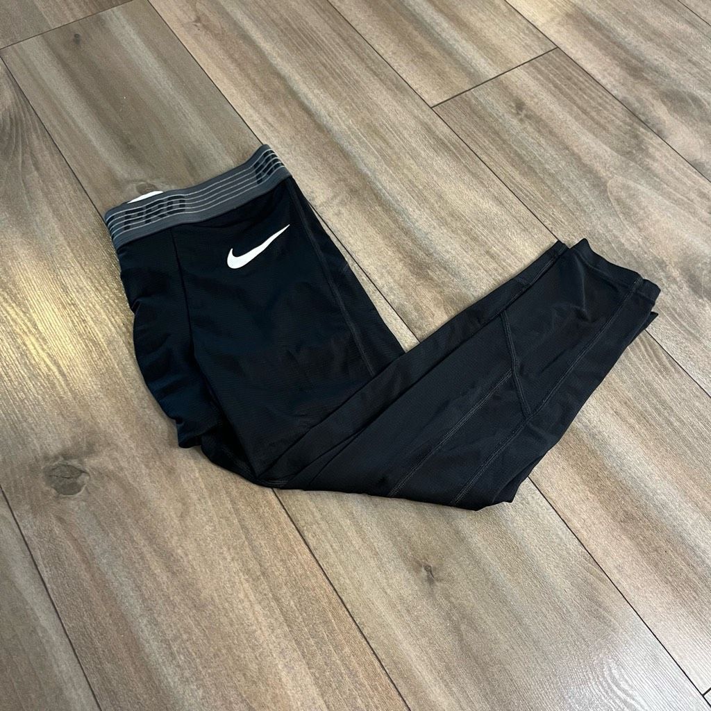 Nike Nike Pro Black Athletic Workout Leggings Men Large Bin E-4 Size US 34 / EU 50 - 1 Thumbnail