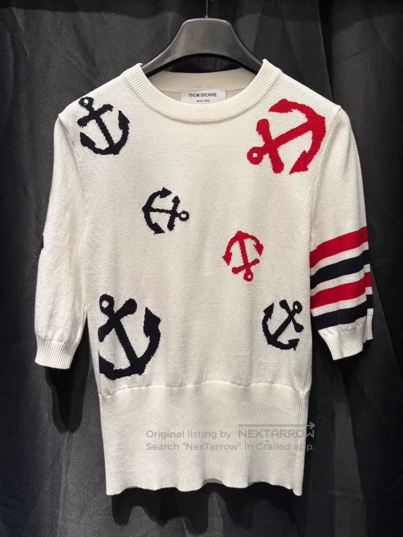 Thom Browne Thom Browne Ship anchor knit short sleeves Size XS / US 0-2 / IT 36-38 - 1 Thumbnail
