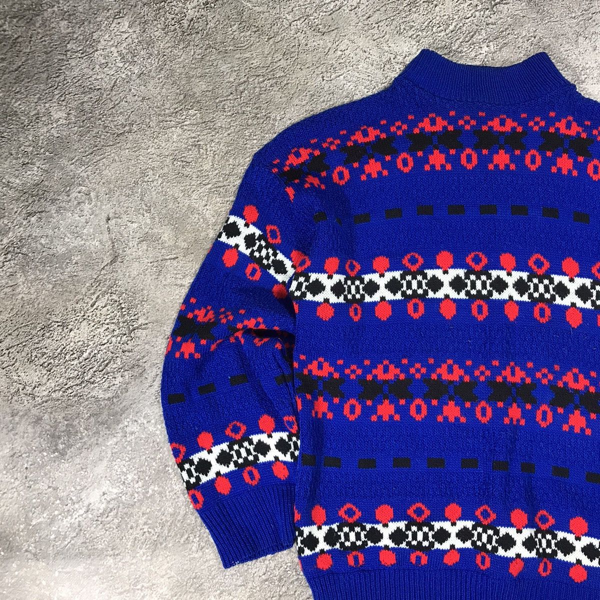 Vintage Vintage Y2K SWEATER Oversized 90s ABSTRACT MOHAIR Size M / US 6-8 / IT 42-44 - 2 Thumbnail